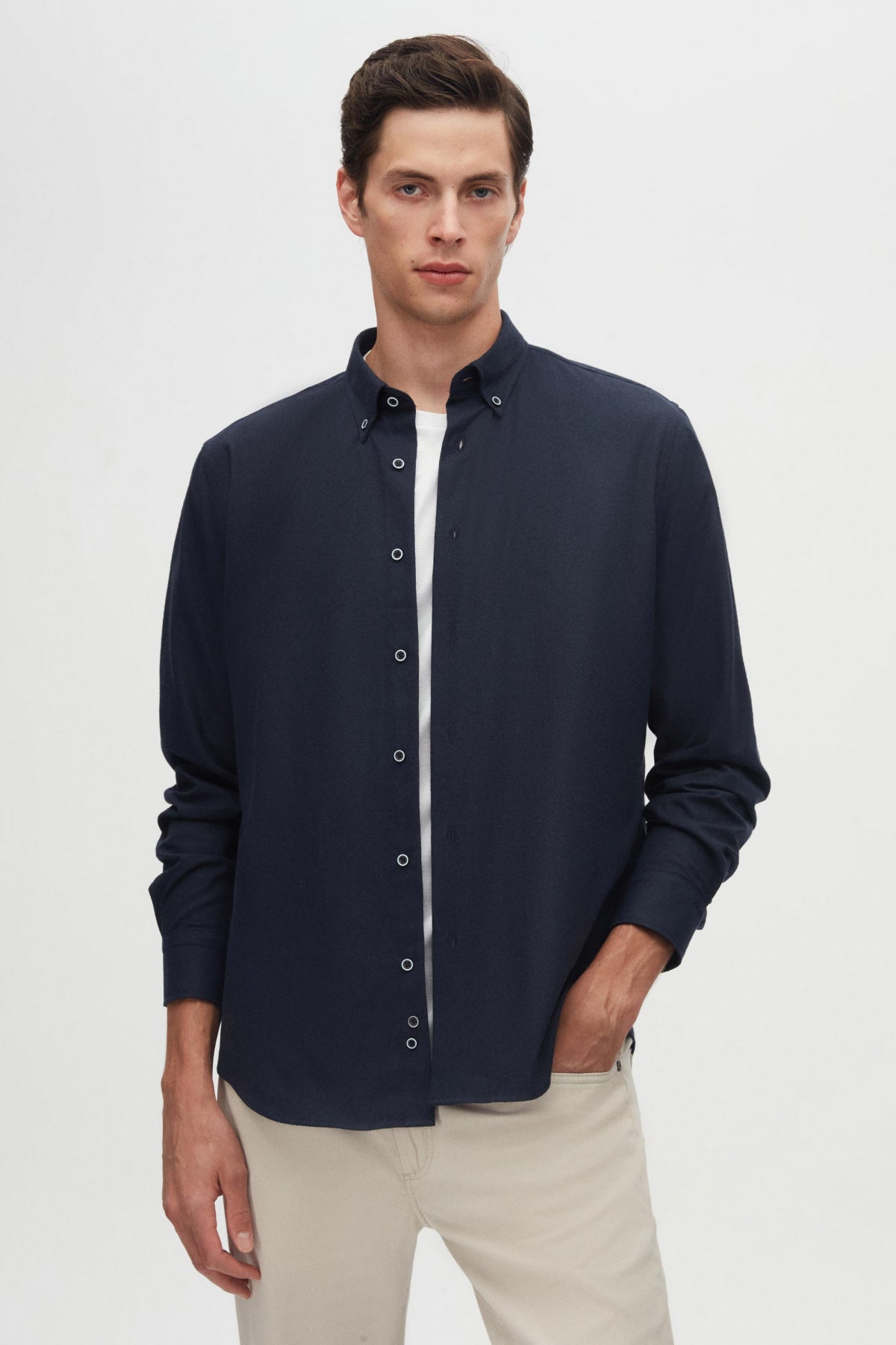 CAMASA REGULAR FIT D'S DAMAT  - Bleumarin