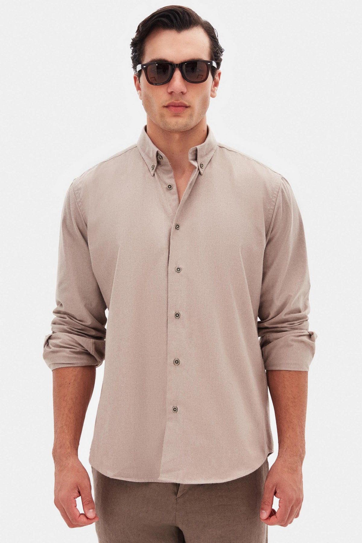 CAMASA REGULAR FIT D'S DAMAT  - Bej