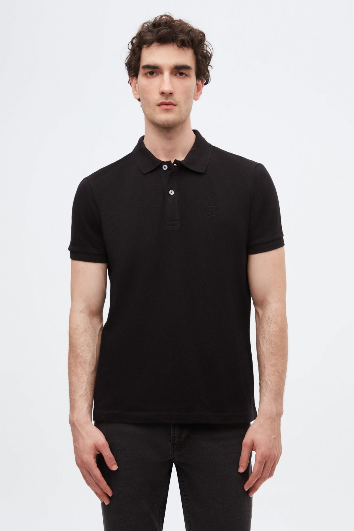 TRICOU REGULAR FIT D'S DAMAT  - Negru