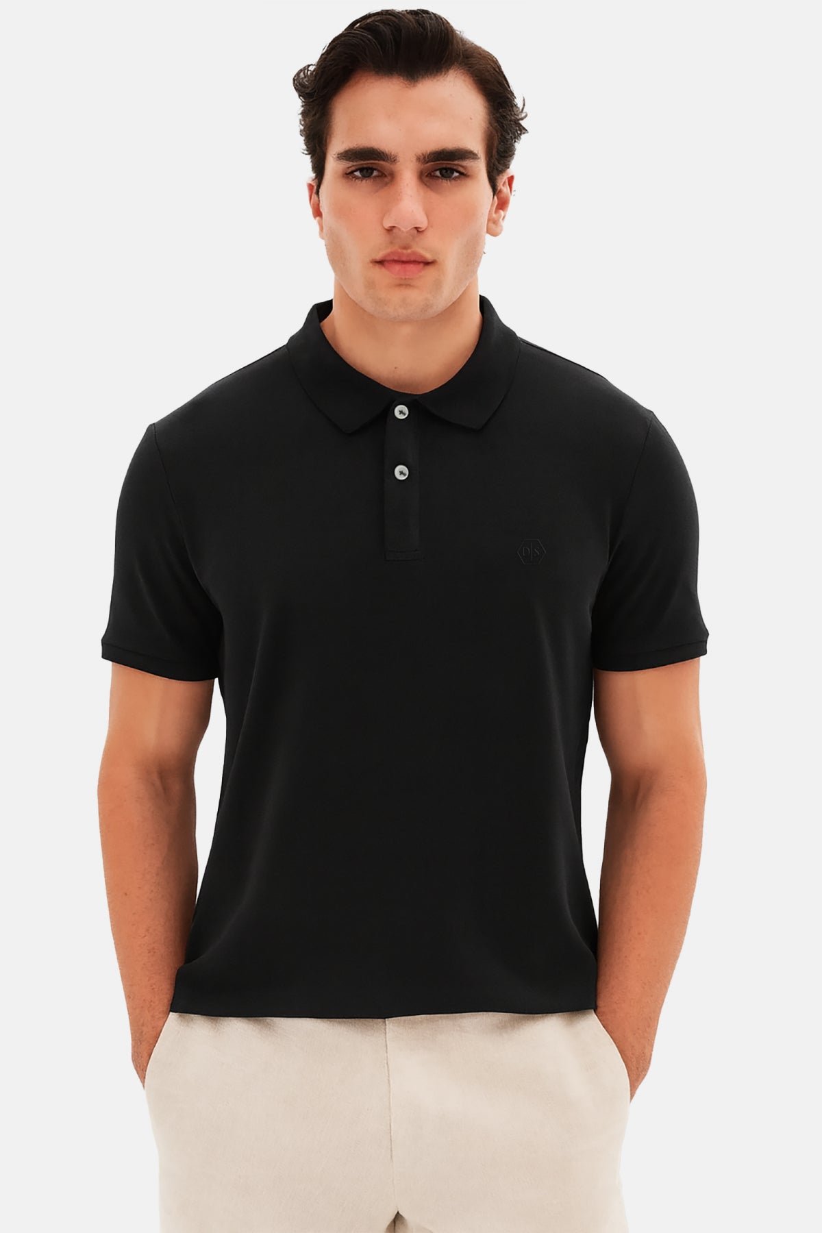 TRICOU REGULAR FIT D'S DAMAT  - Negru