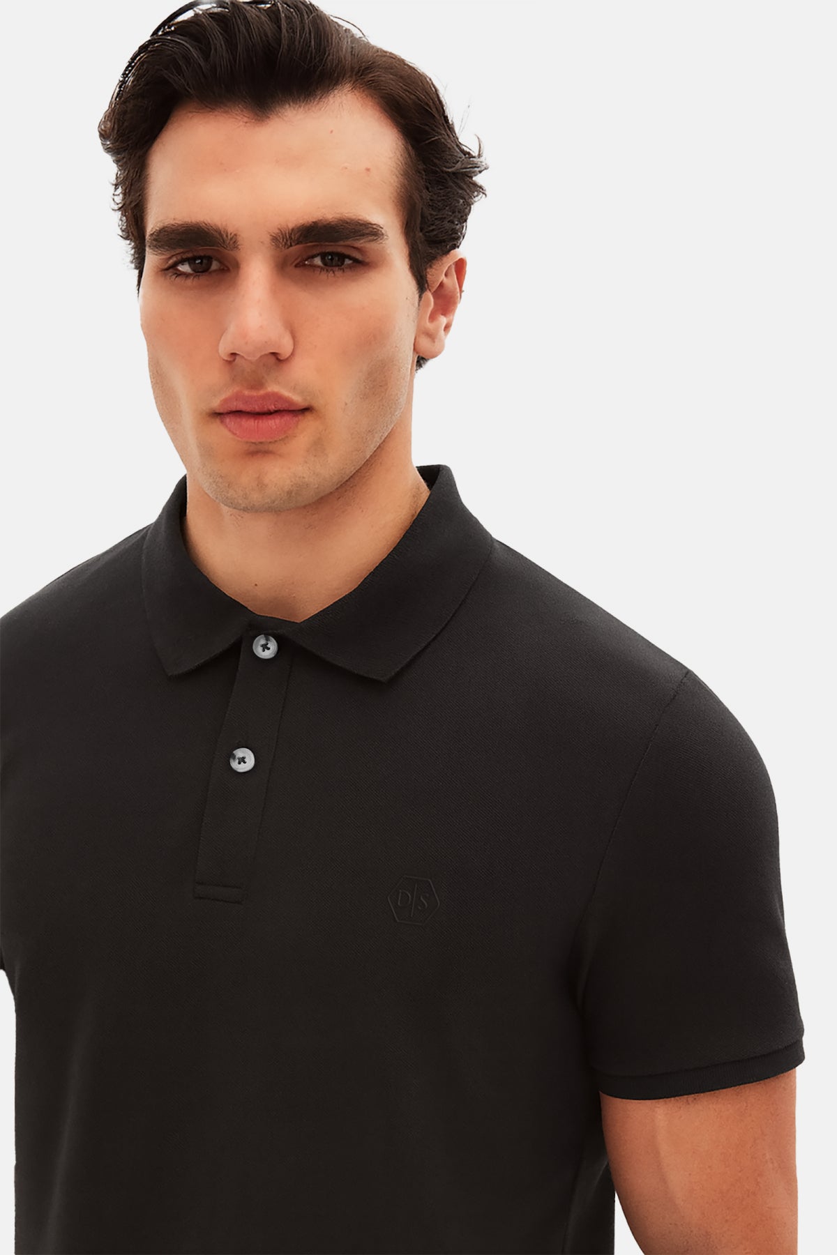 TRICOU REGULAR FIT D'S DAMAT  - Negru