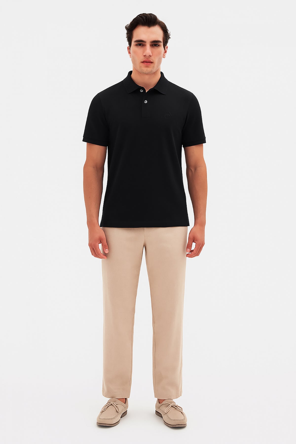 TRICOU REGULAR FIT D'S DAMAT  - Negru