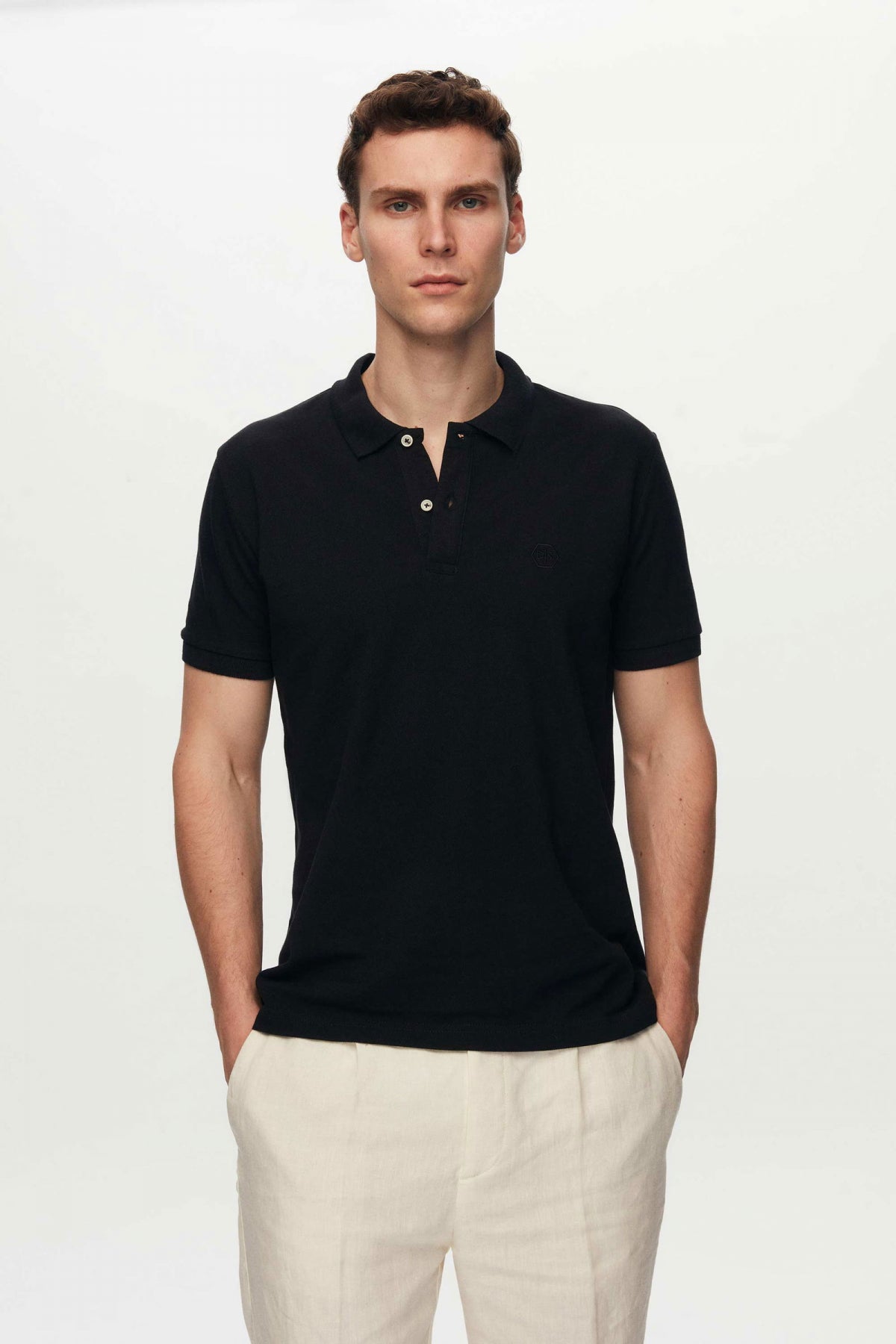 TRICOU REGULAR FIT D'S DAMAT  - Negru