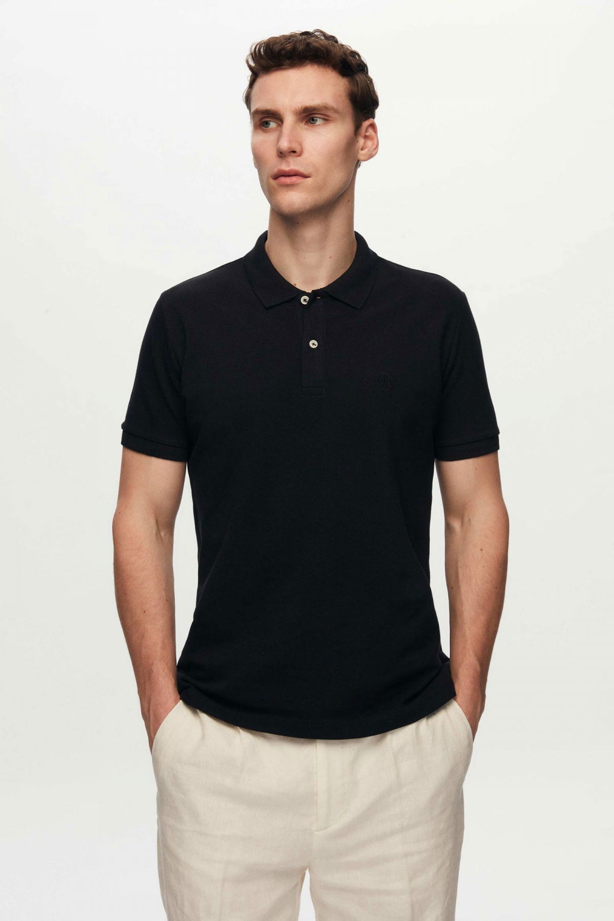 TRICOU REGULAR FIT D'S DAMAT  - Negru