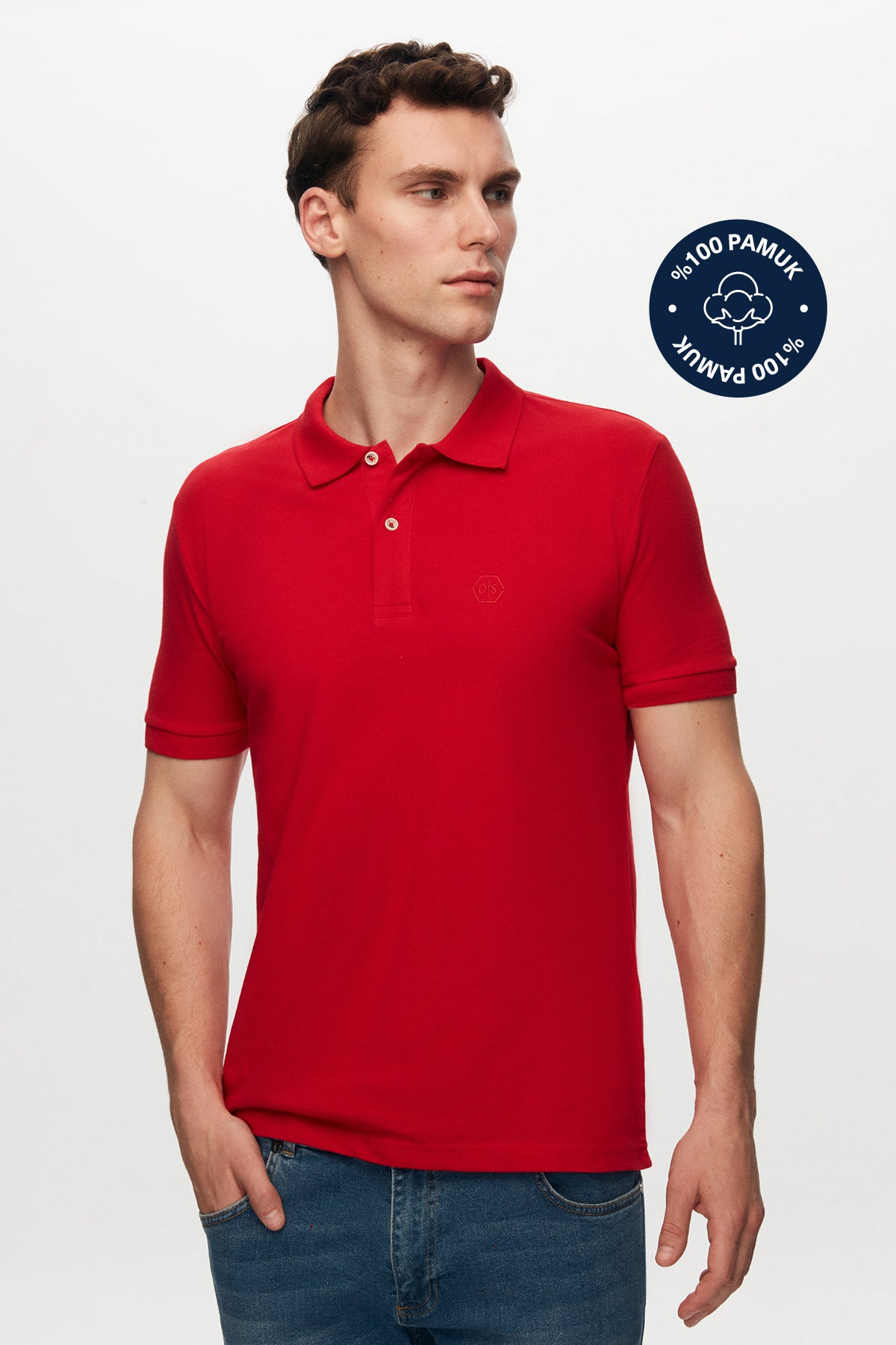 TRICOU REGULAR FIT D'S DAMAT  - Roșu