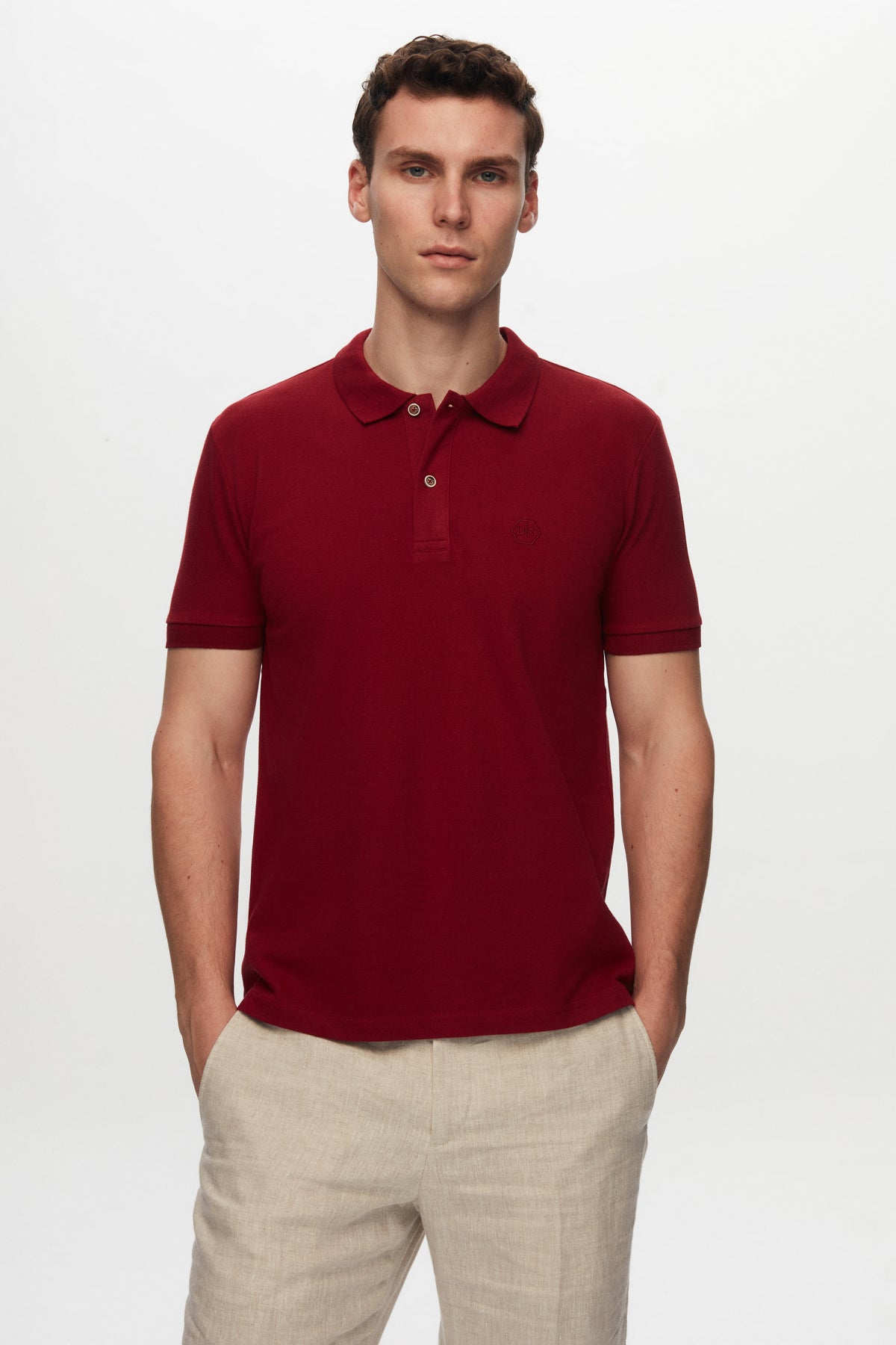 TRICOU REGULAR FIT D'S DAMAT  - Bordo
