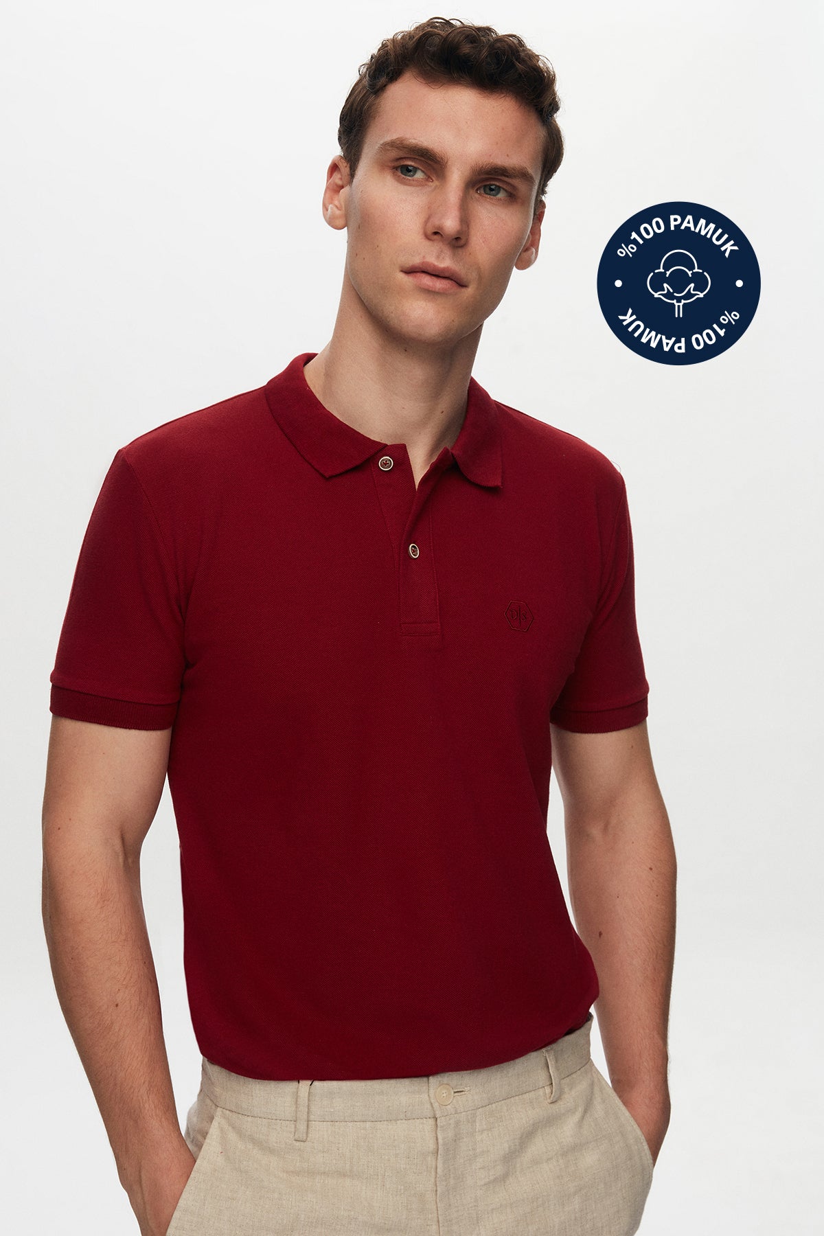 TRICOU REGULAR FIT D'S DAMAT  - Bordo