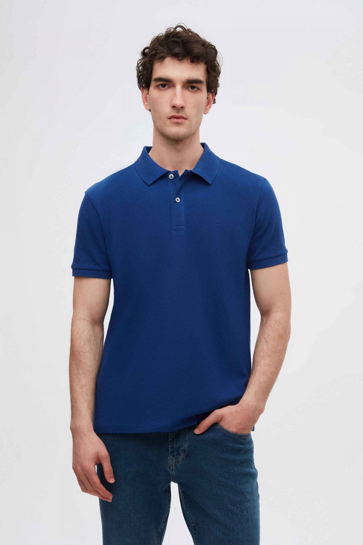 TRICOU REGULAR FIT D'S DAMAT  - Albastru