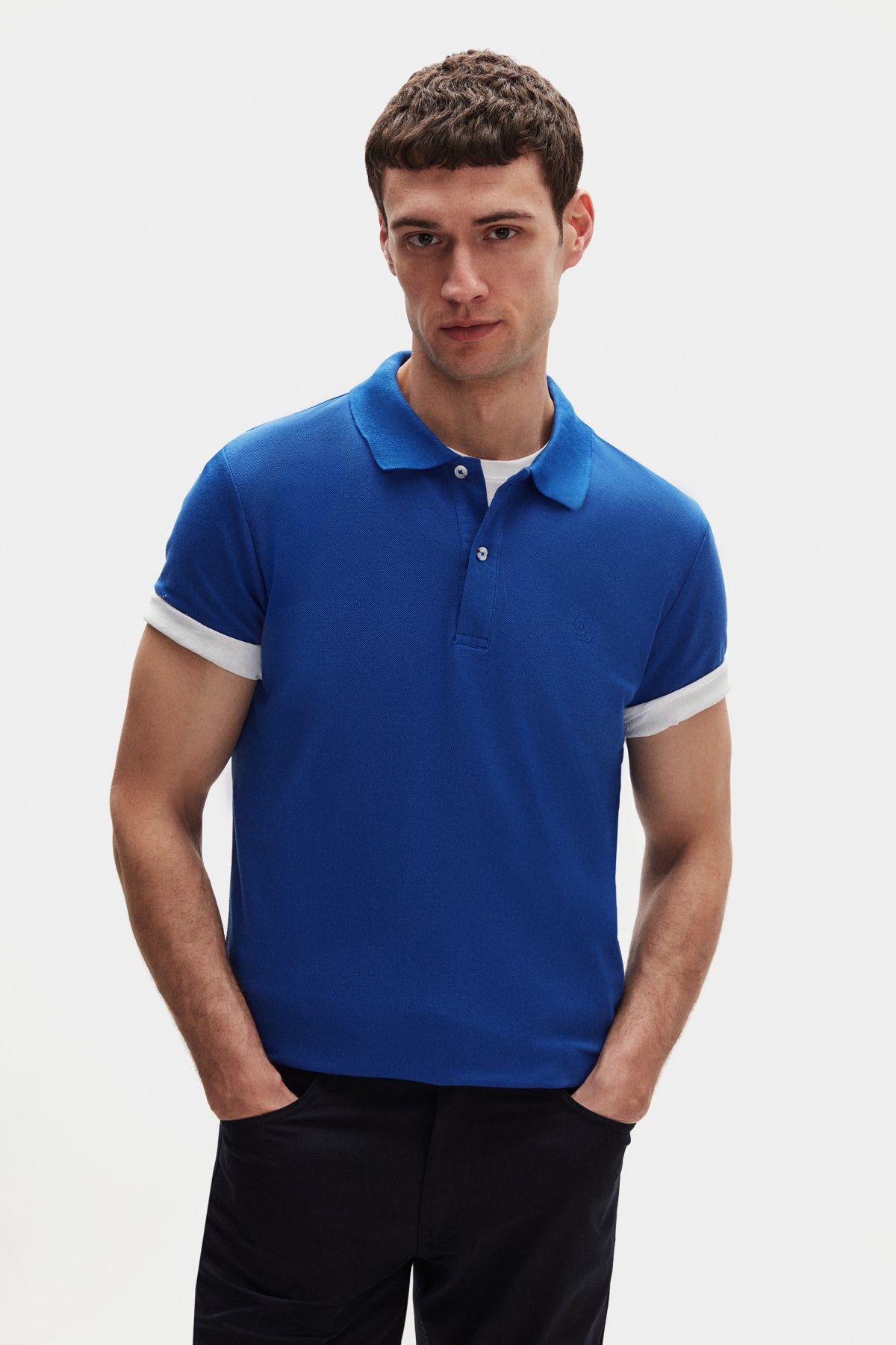 TRICOU REGULAR FIT D'S DAMAT  - Albastru