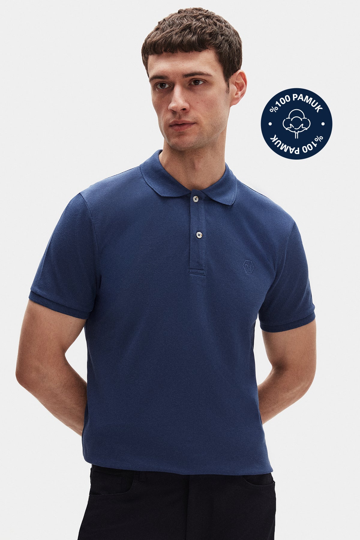 TRICOU REGULAR FIT D'S DAMAT  - Albastru