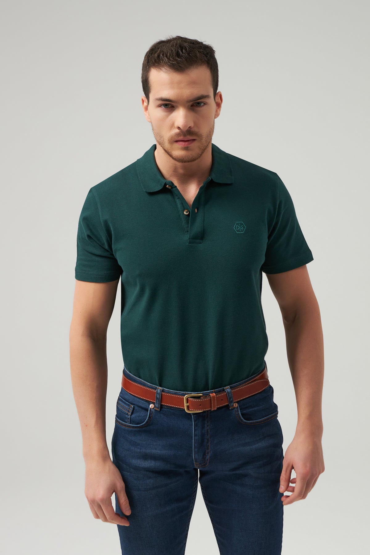 TRICOU REGULAR FIT D'S DAMAT  - Kaki