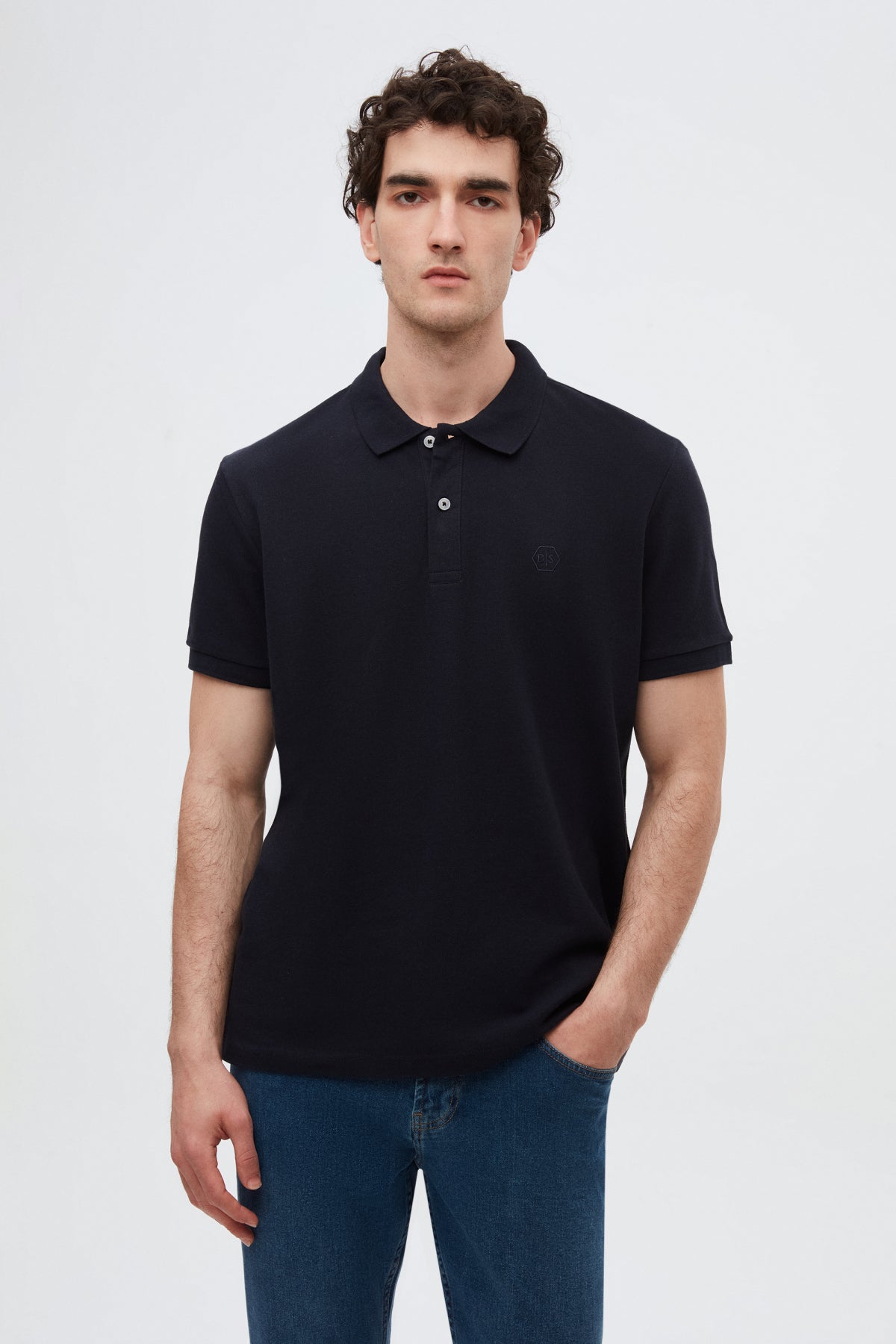 TRICOU REGULAR FIT D'S DAMAT  - Bleumarin