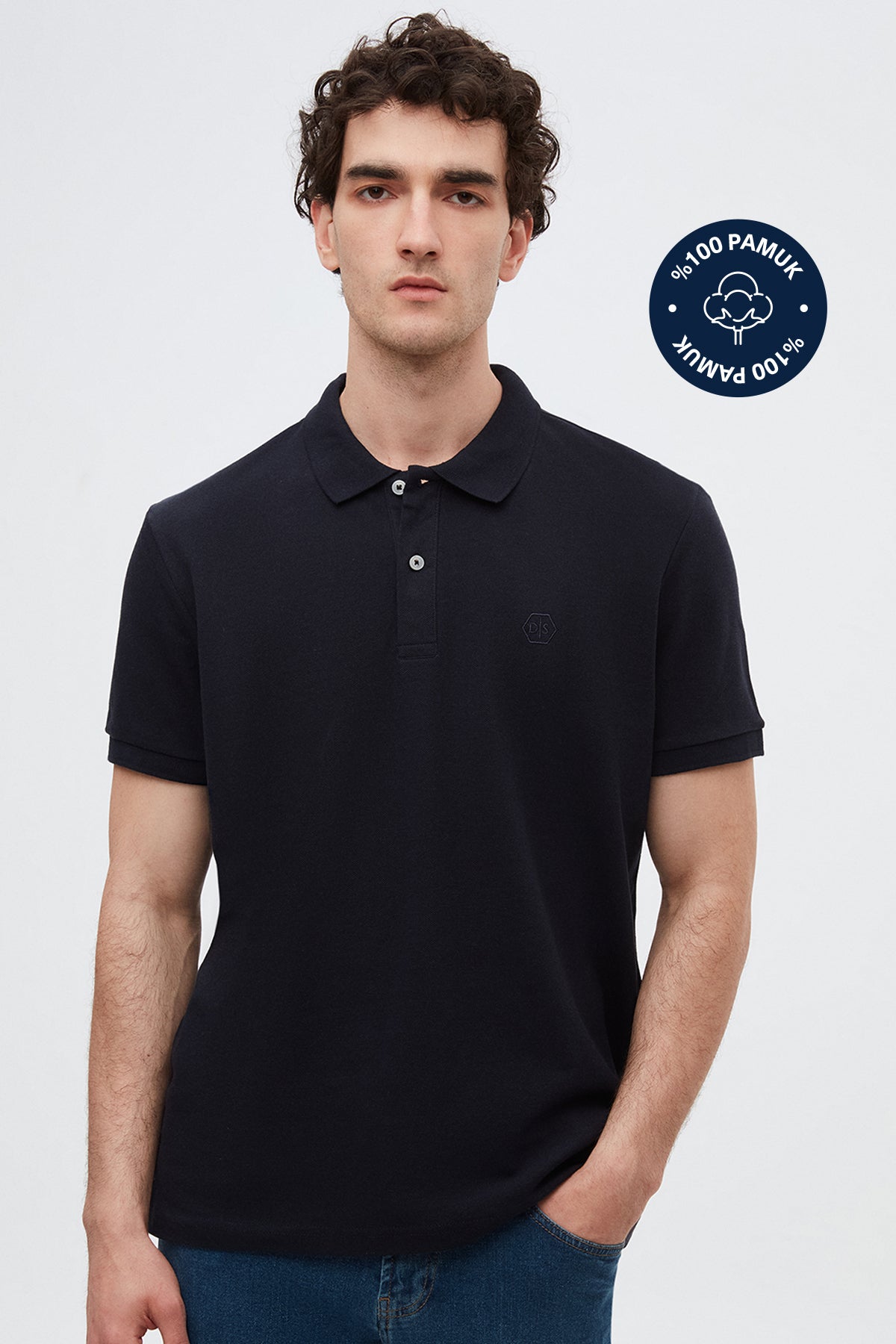 TRICOU REGULAR FIT D'S DAMAT  - Bleumarin