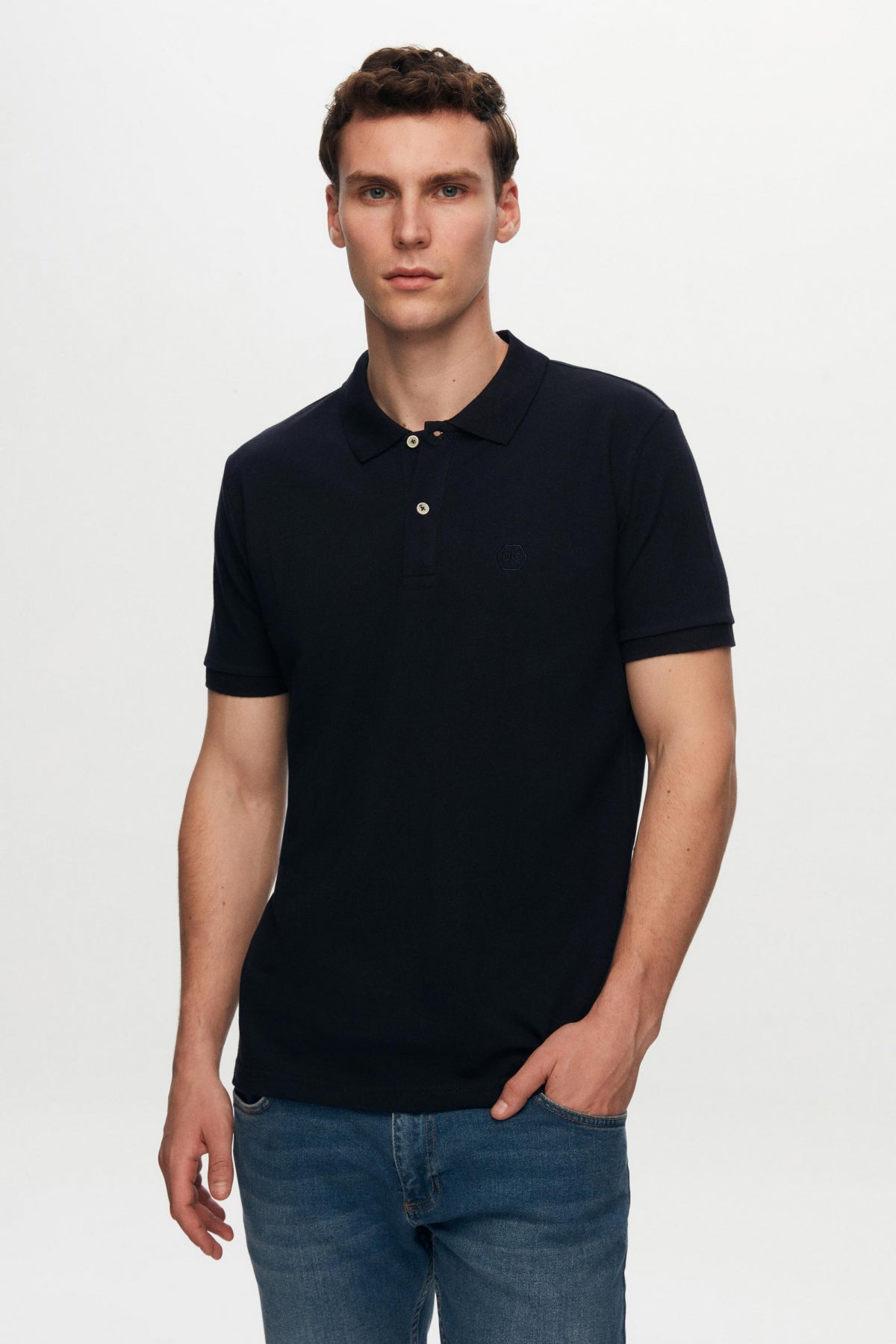 TRICOU REGULAR FIT D'S DAMAT  - Bleumarin