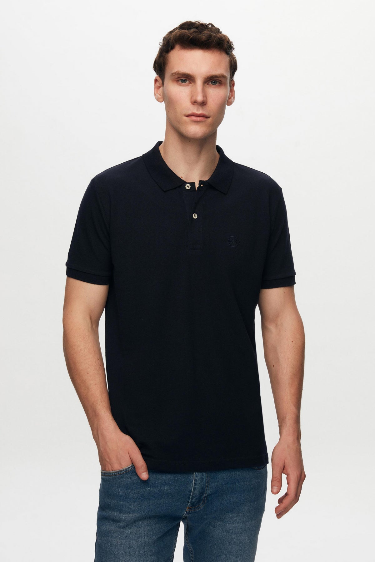 TRICOU REGULAR FIT D'S DAMAT  - Bleumarin
