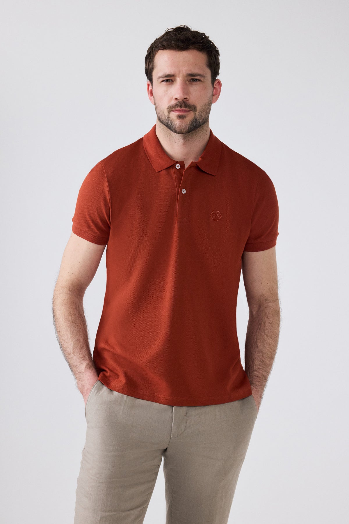 TRICOU REGULAR FIT D'S DAMAT  - Cărămiziu