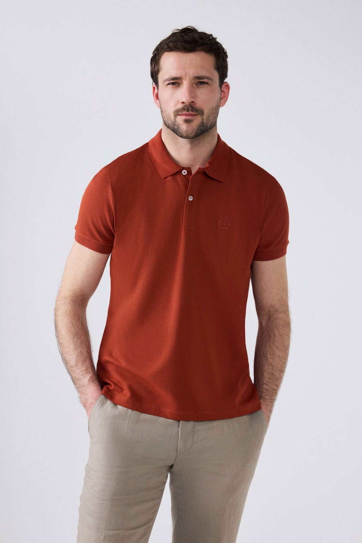 TRICOU REGULAR FIT D'S DAMAT  - Cărămiziu