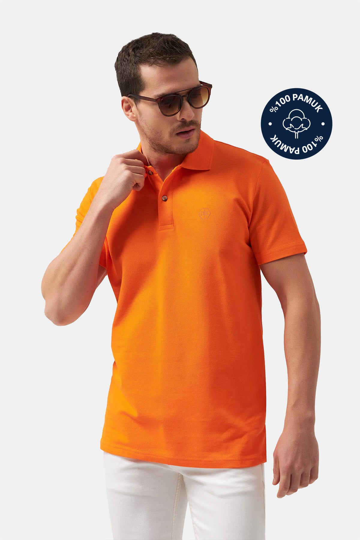 TRICOU REGULAR FIT D'S DAMAT  - Portocaliu