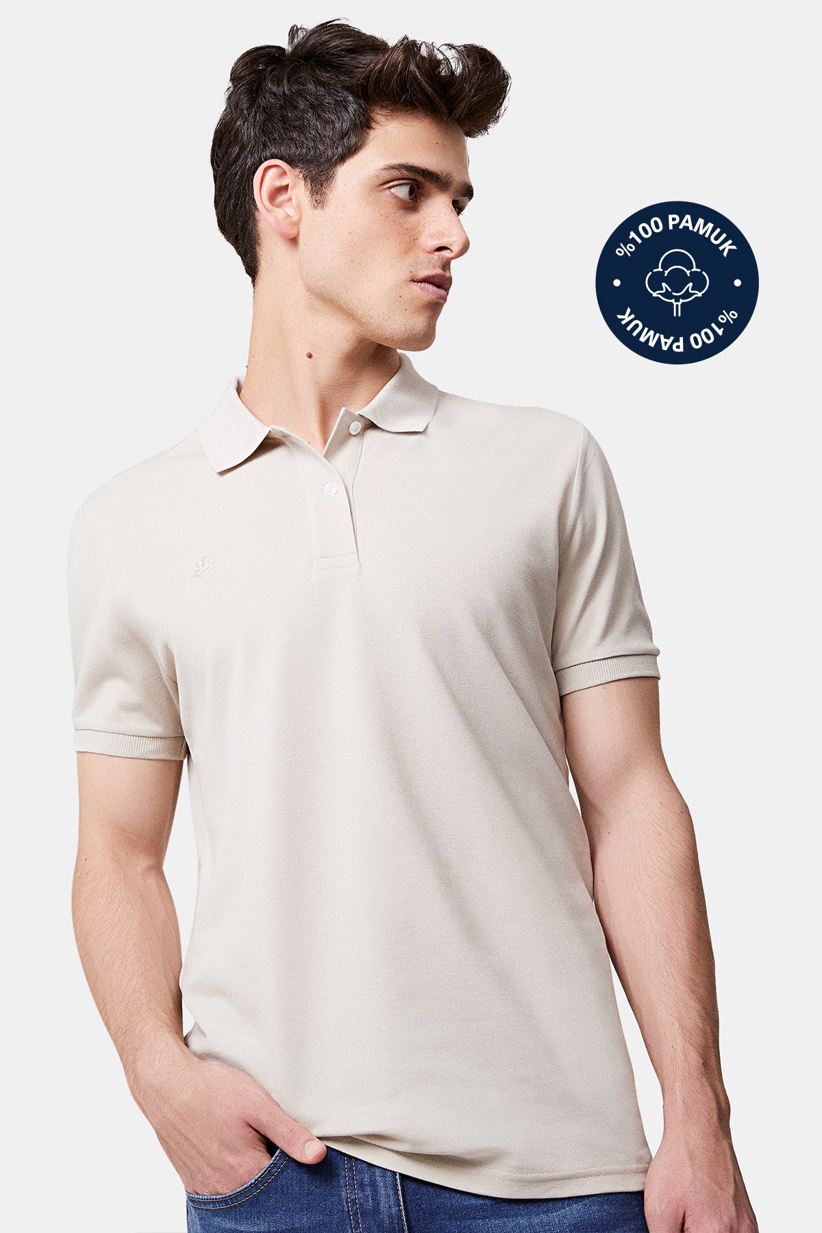 TRICOU REGULAR FIT D'S DAMAT  - Bej