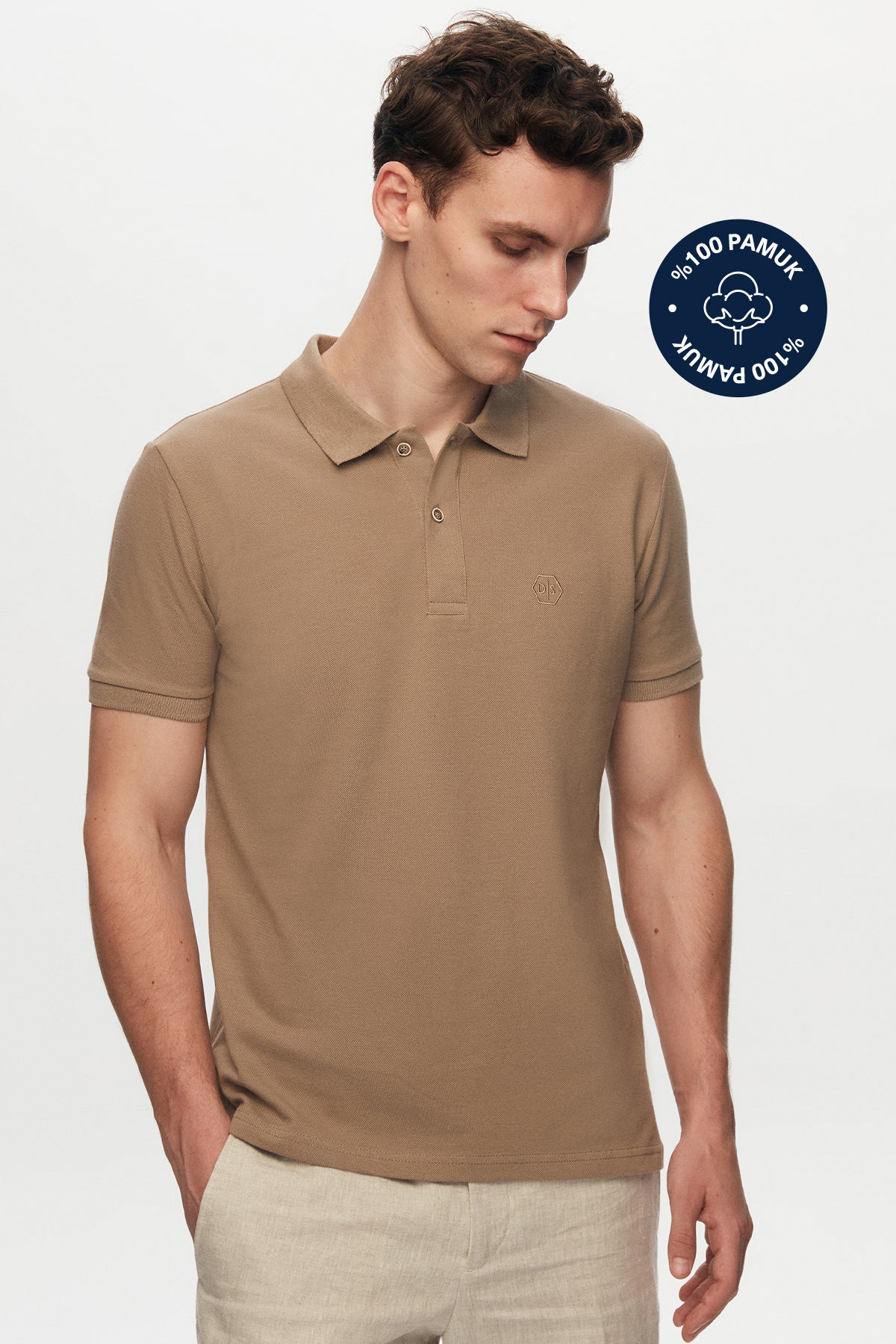 TRICOU REGULAR FIT D'S DAMAT  - Bej