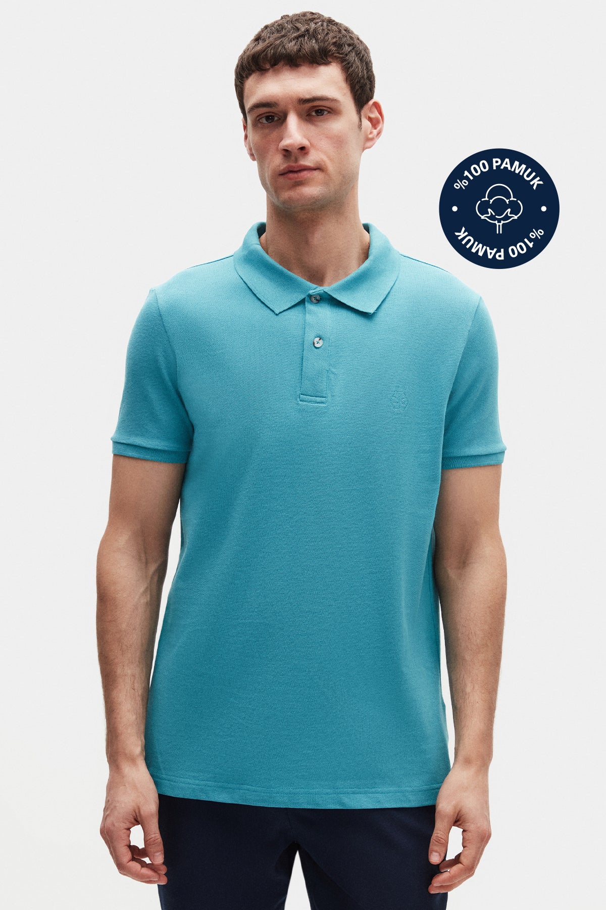 TRICOU REGULAR FIT D'S DAMAT  - Turcoaz