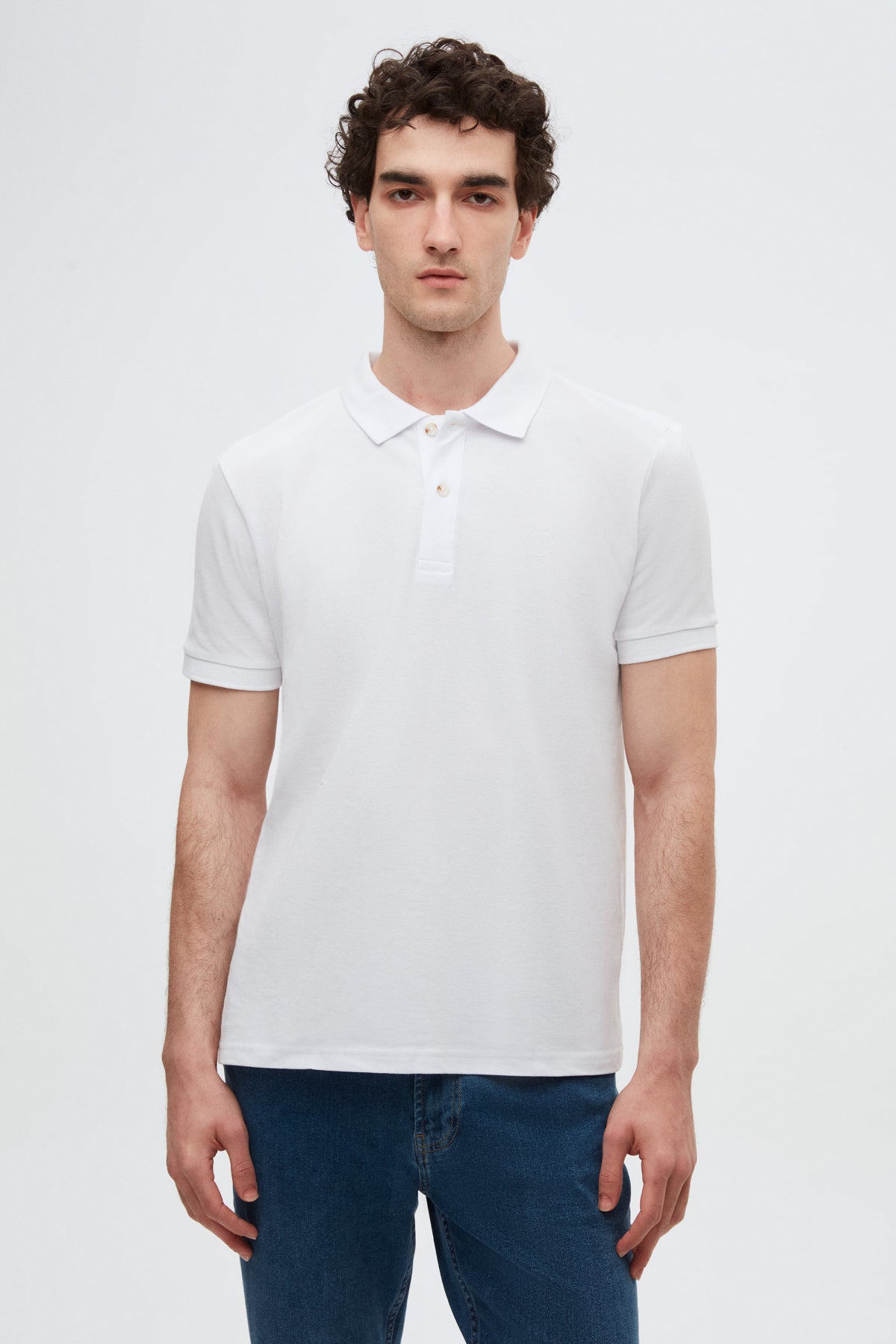 TRICOU REGULAR FIT D'S DAMAT  - Alb