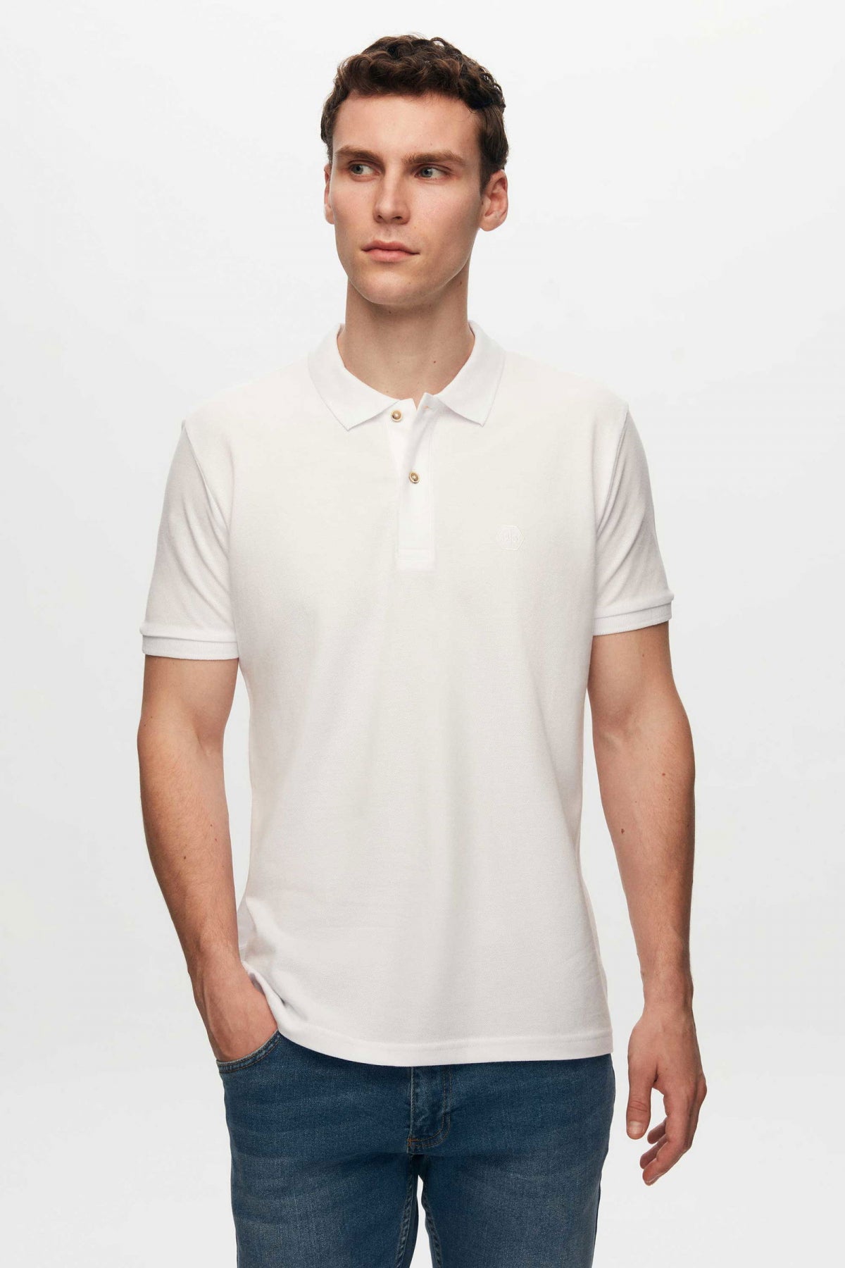 TRICOU REGULAR FIT D'S DAMAT  - Alb