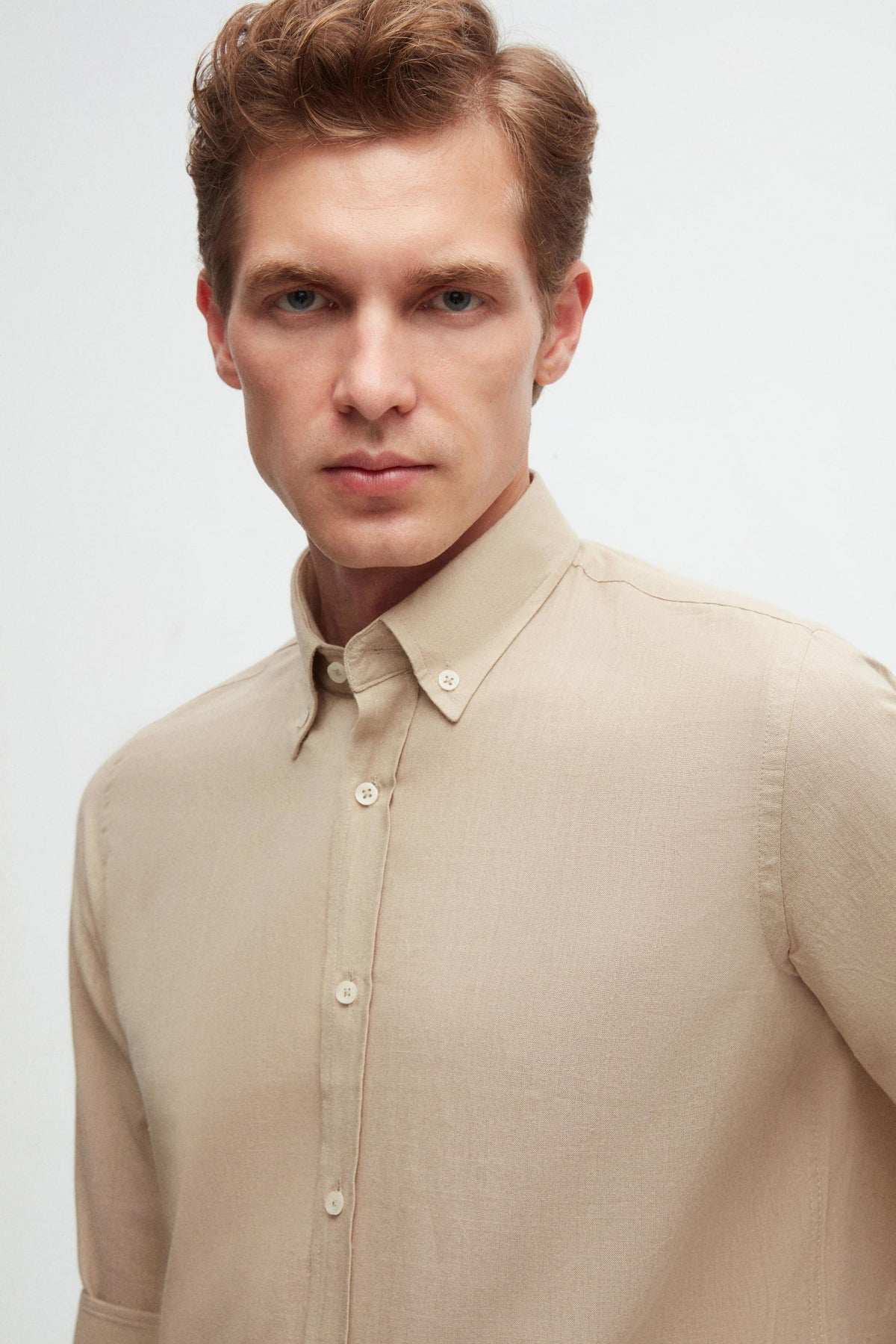 CAMASA D'S DAMAT SLIM FIT  - Bej