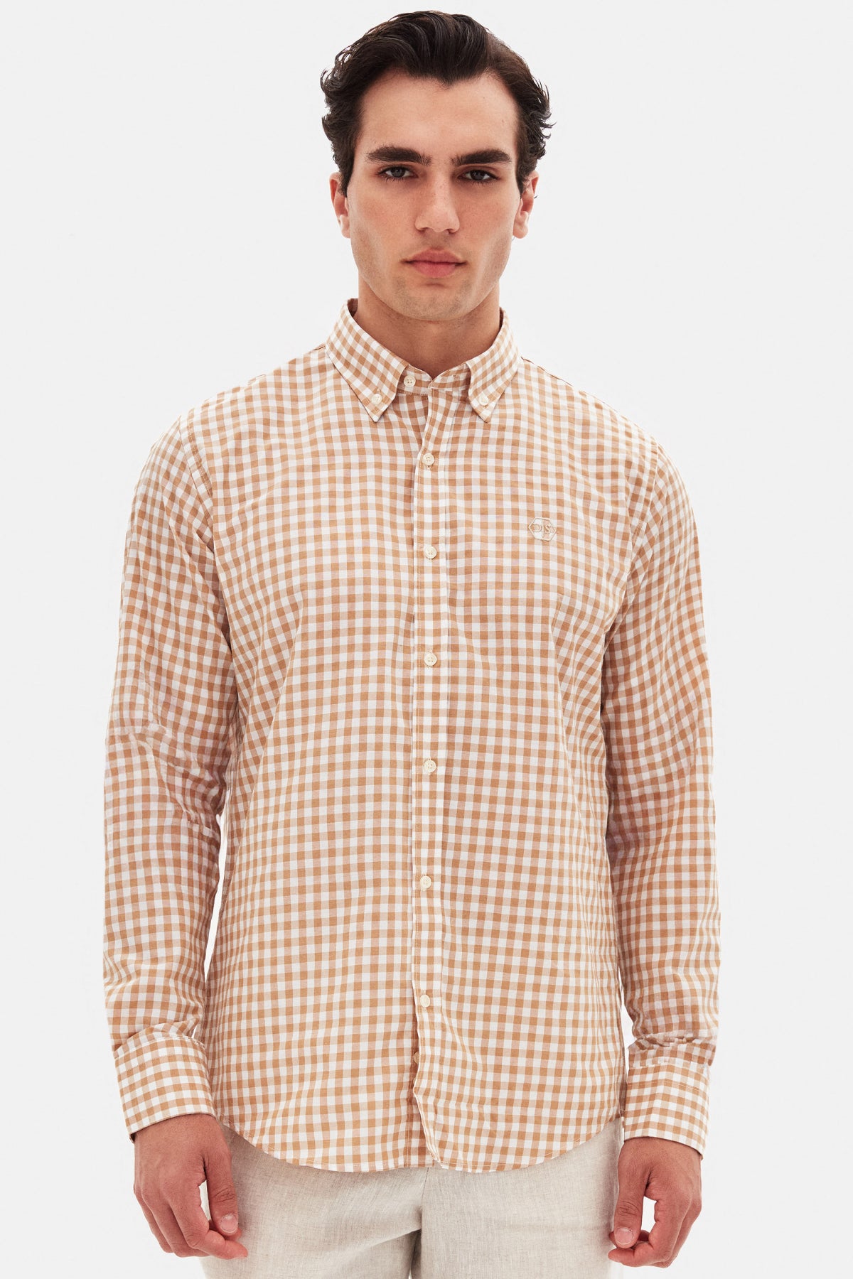 CAMASA SLIM FIT D'S DAMAT  - Camel