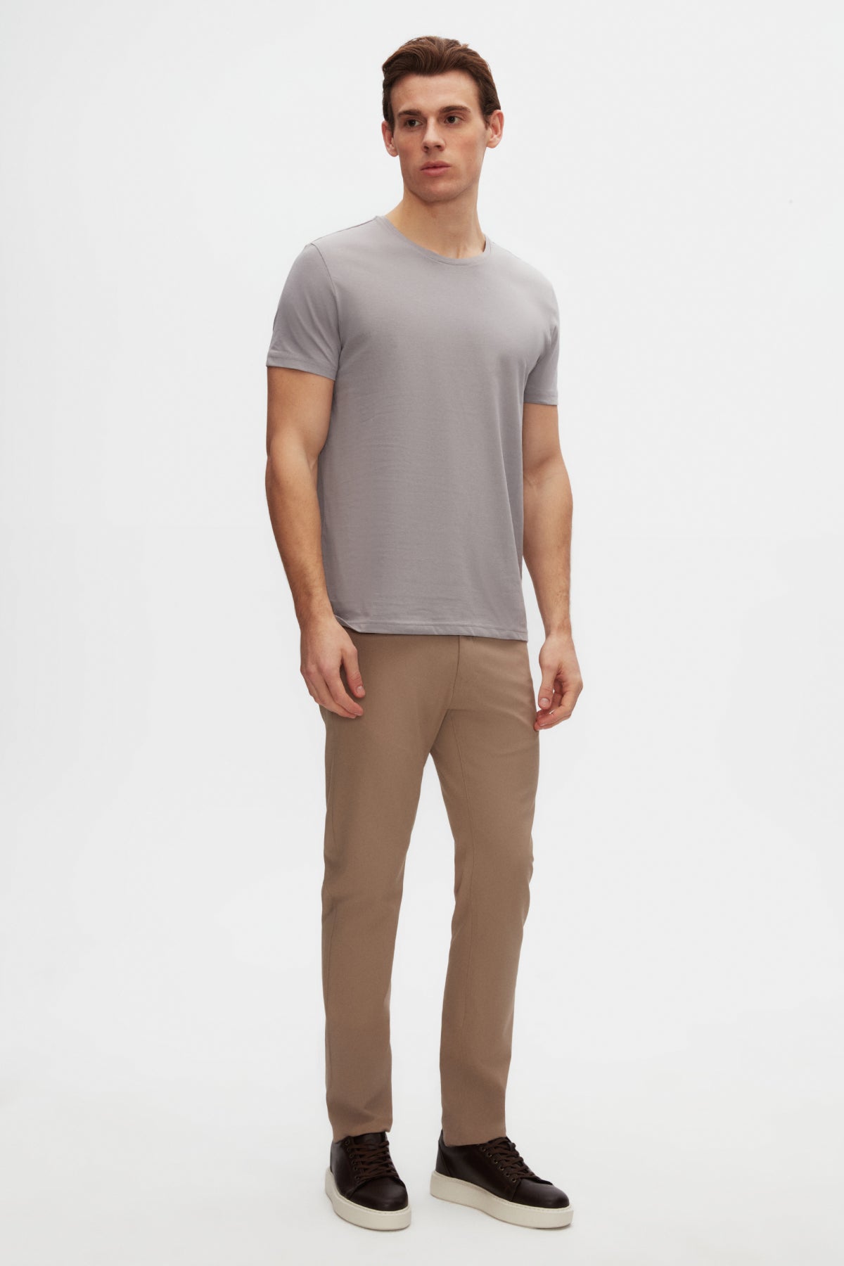 TRICOU SLIM FIT D'S DAMAT  - Gri