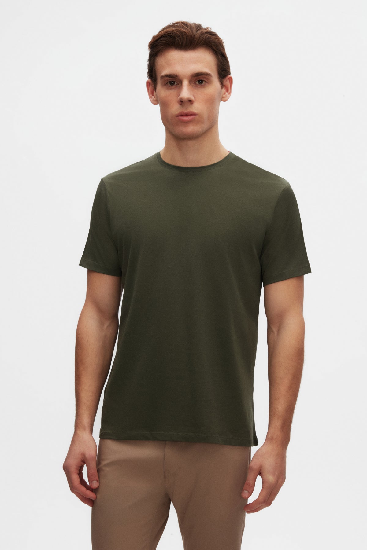 TRICOU SLIM FIT D'S DAMAT  - Kaki