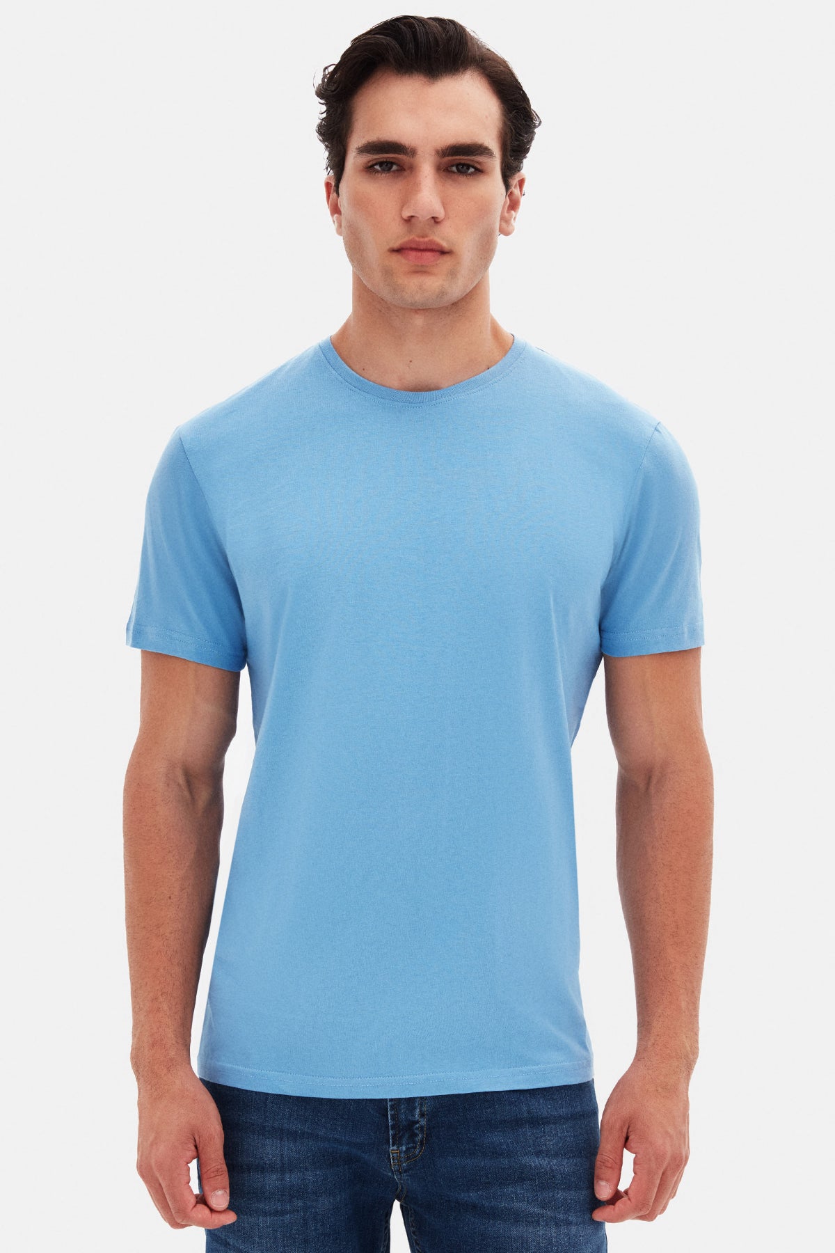 TRICOU SLIM FIT D'S DAMAT  - Indigo Deschis