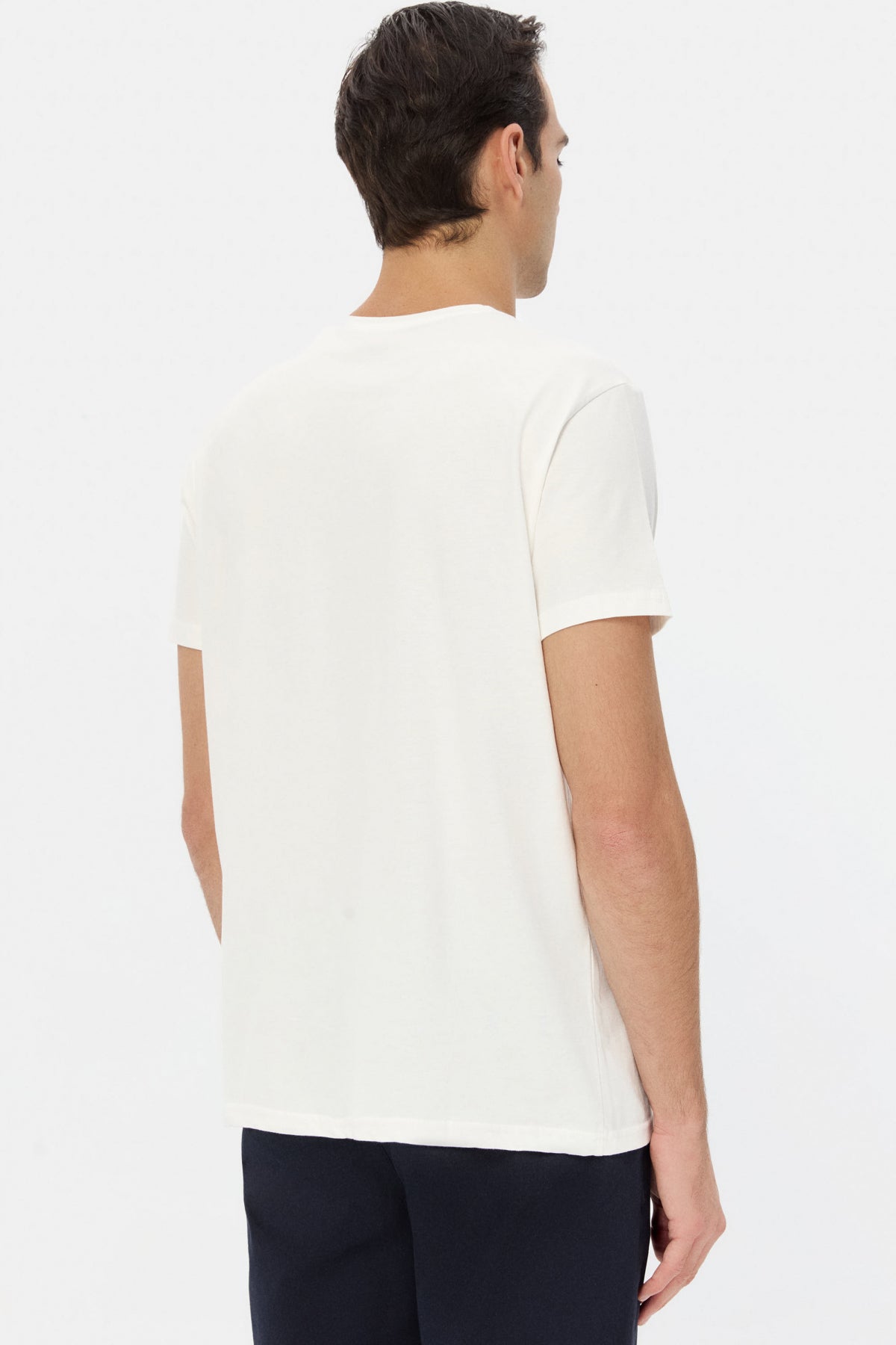 TRICOU SLIM FIT D'S DAMAT  - Alb