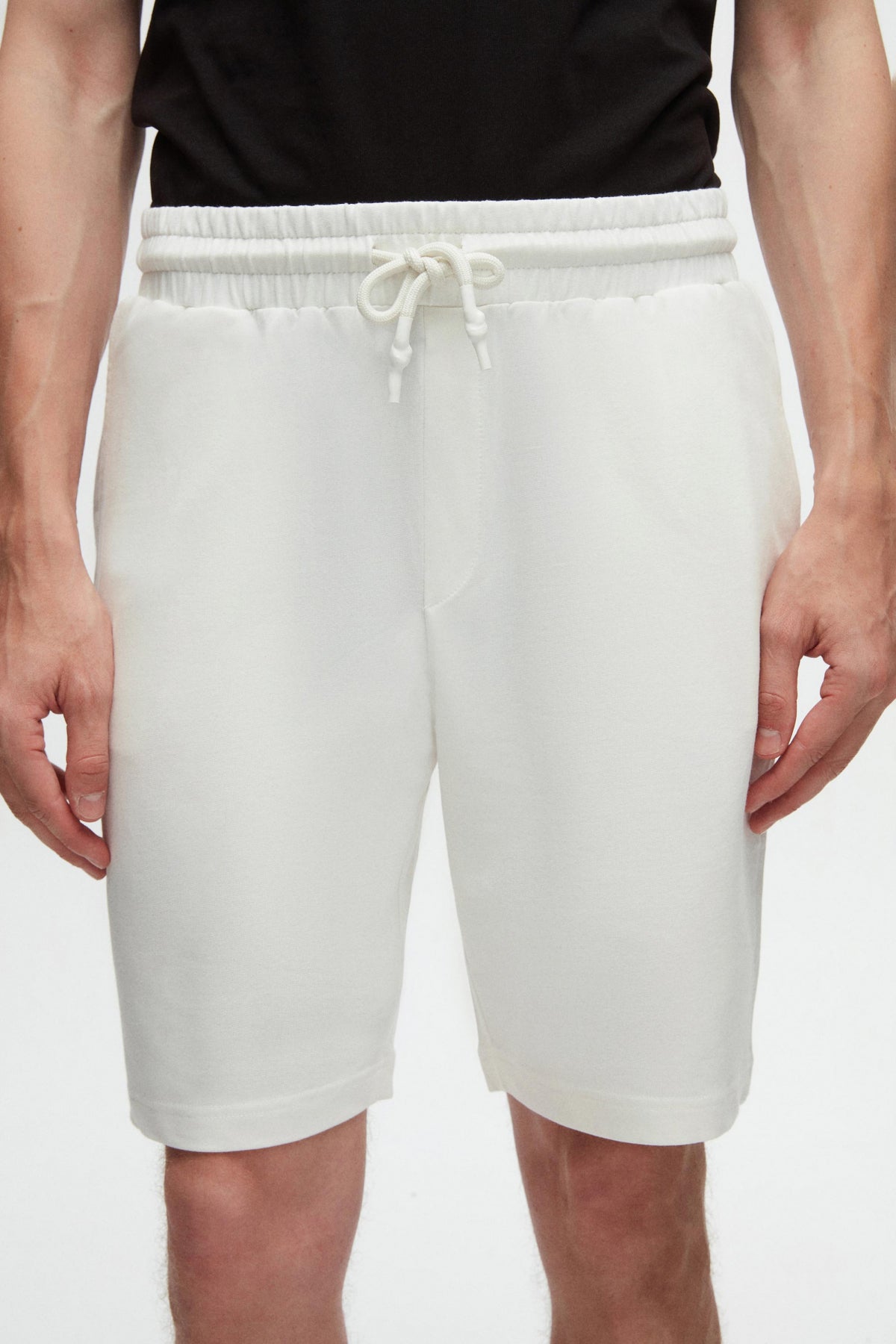 PANTALONI SCURTI D'S DAMAT SLIM FIT  - Ecru
