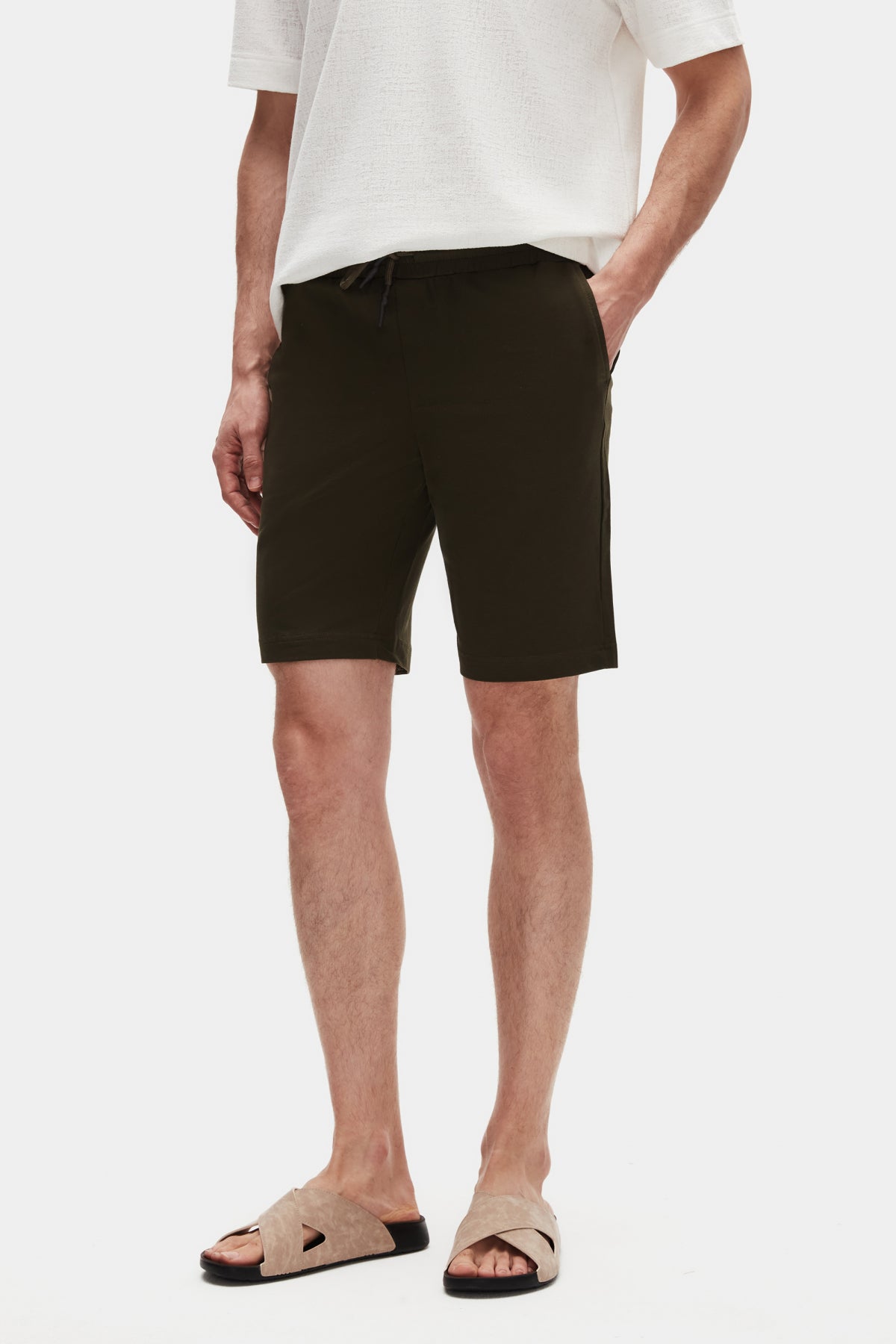 PANTALONI SCURTI D'S DAMAT SLIM FIT  - Kaki