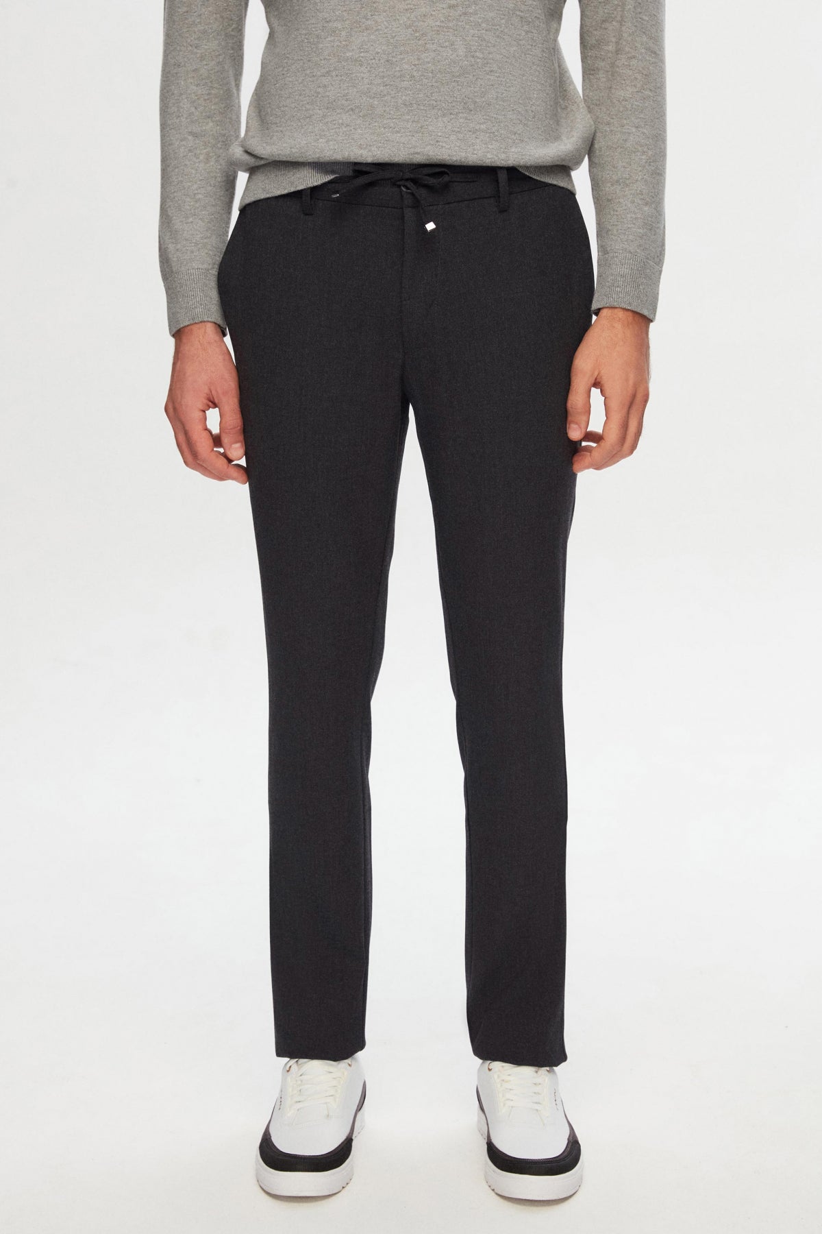PANTALONI JOGGER SLIM FIT D'S DAMAT  - Antracit