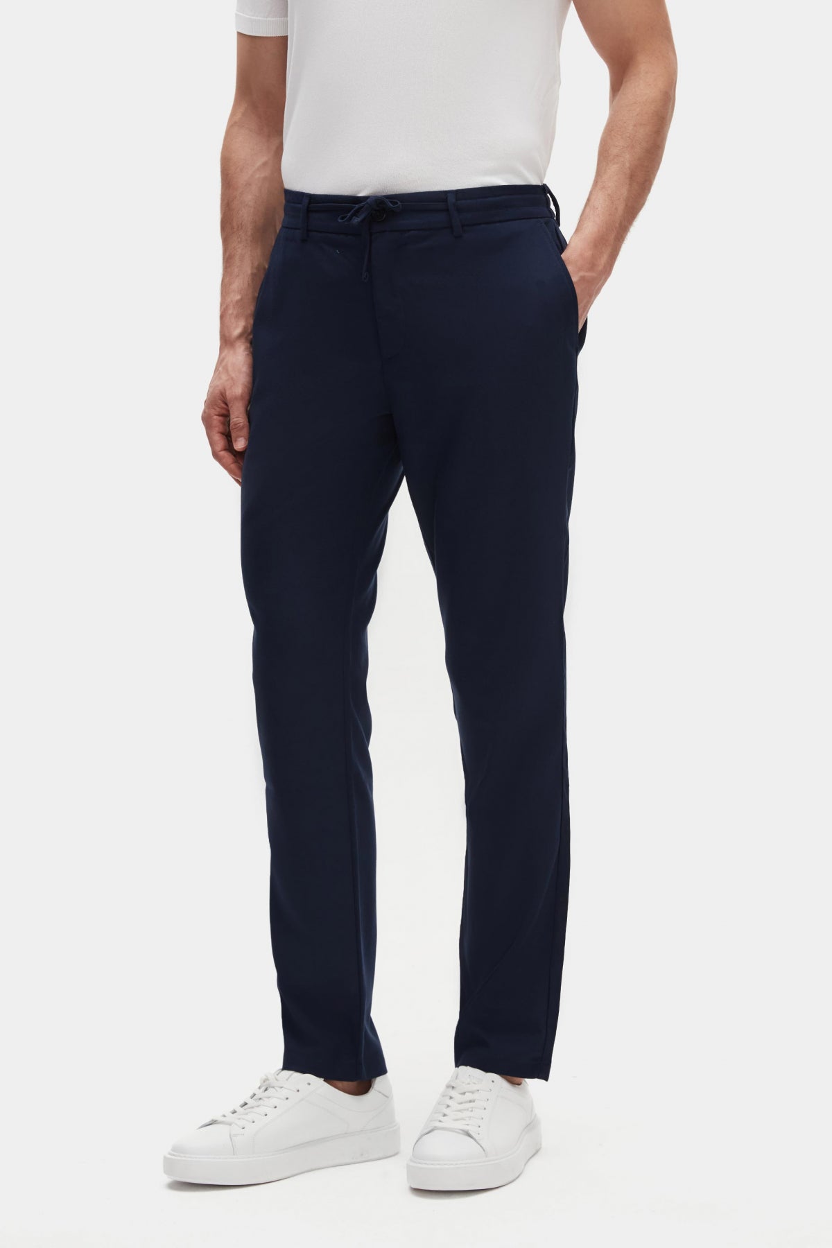 PANTALONI JOGGER SLIM FIT D'S DAMAT  - Bleumarin Deschis