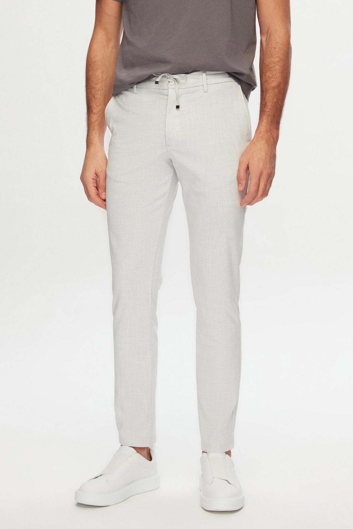 PANTALONI JOGGER SLIM FIT D'S DAMAT  - Bej