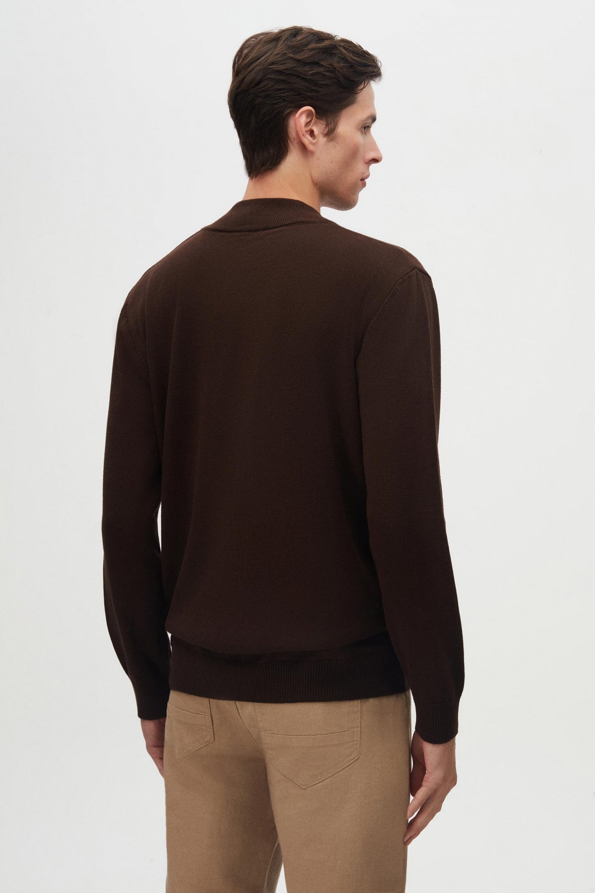 PULOVER CU FERMOAR SLIM FIT D'S DAMAT  - Maro
