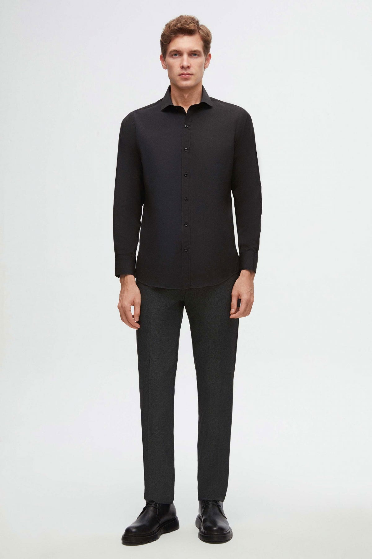 CAMASA SLIM FIT D'S DAMAT  - Negru