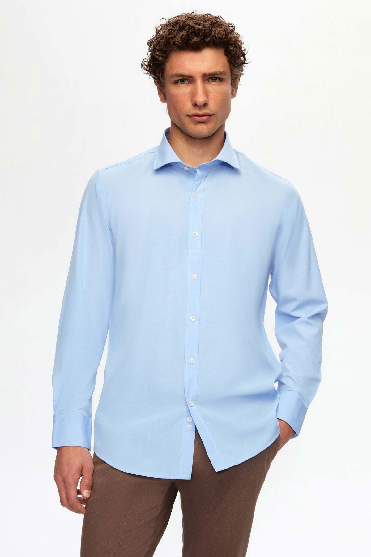 CAMASA SLIM FIT D'S DAMAT  - Albastru