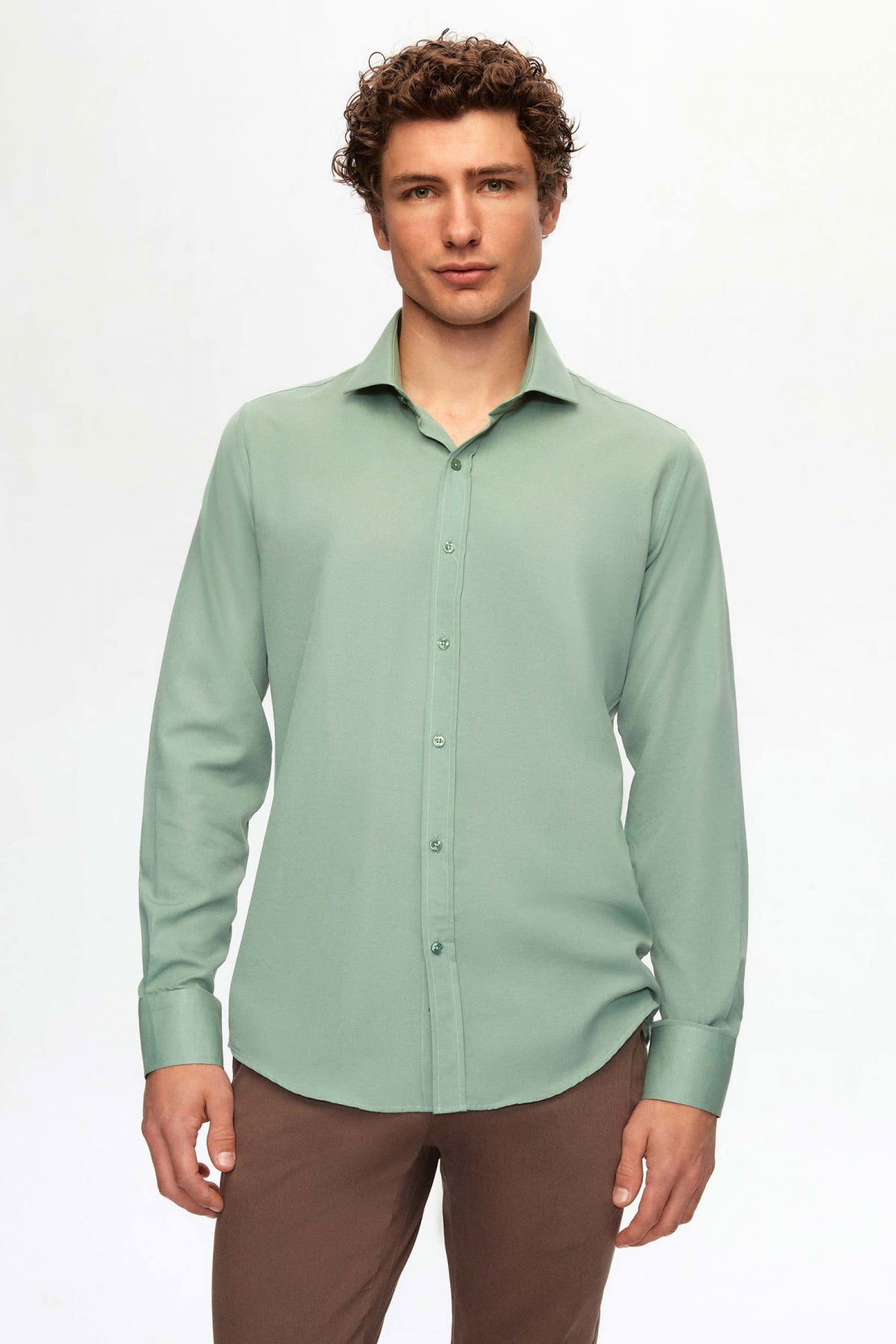 CAMASA SLIM FIT D'S DAMAT  - Verde