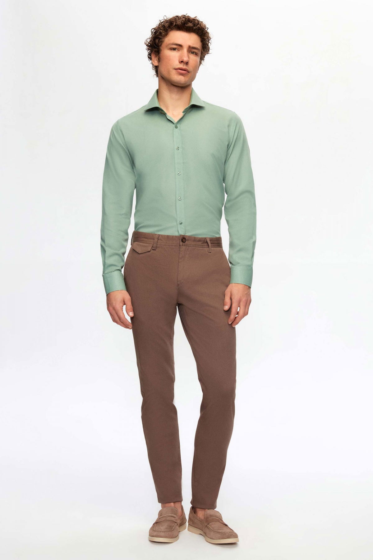 CAMASA SLIM FIT D'S DAMAT  - Verde