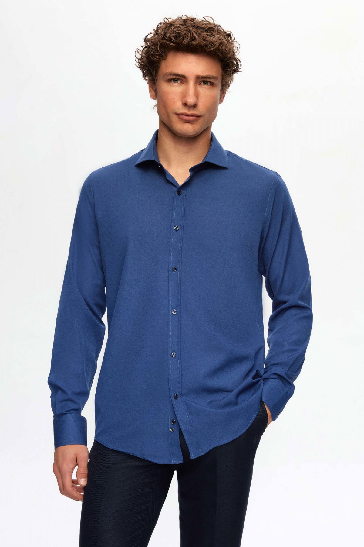 CAMASA SLIM FIT D'S DAMAT  - Bleumarin