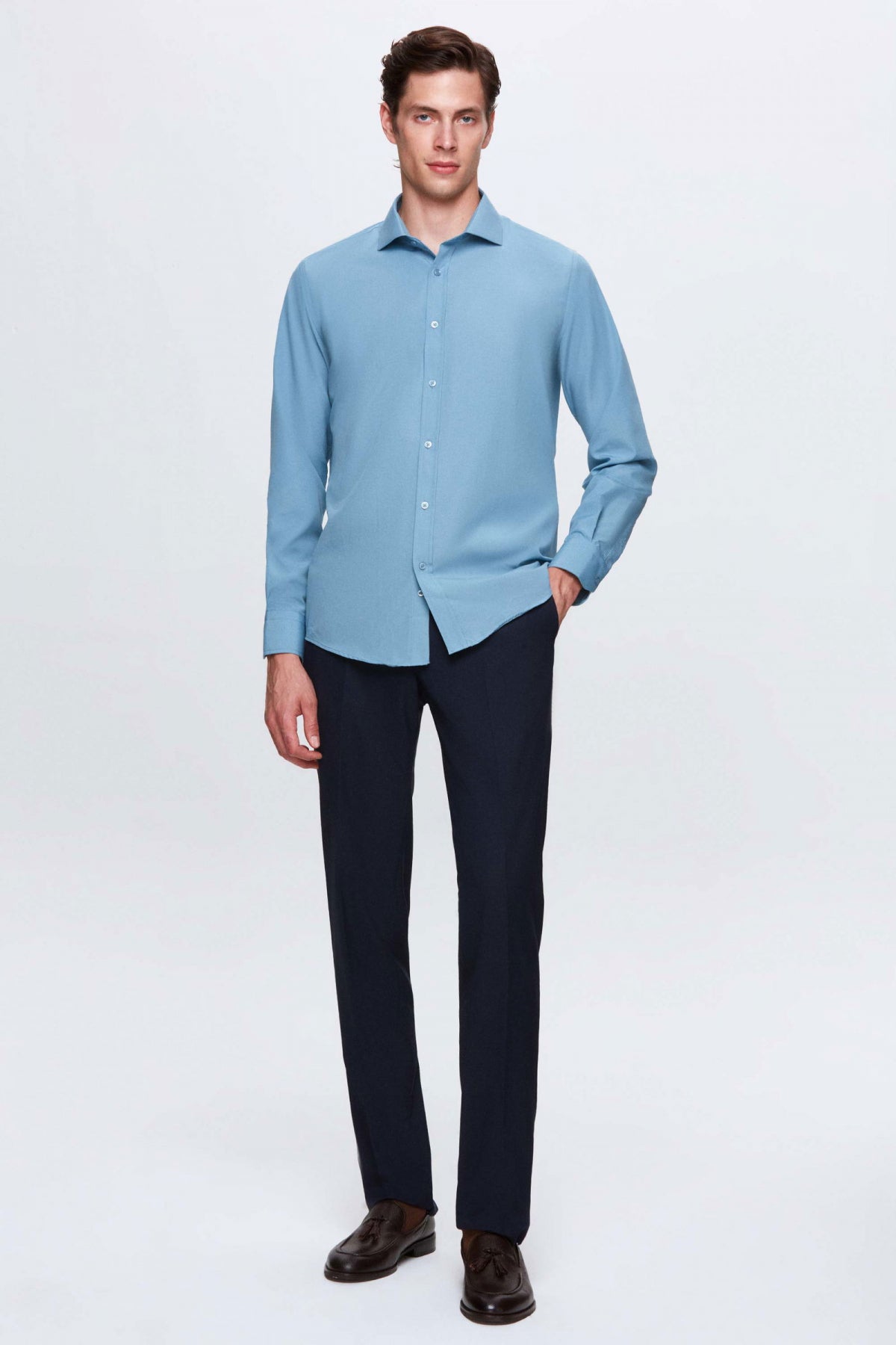 CAMASA SLIM FIT D'S DAMAT  - Turcoaz