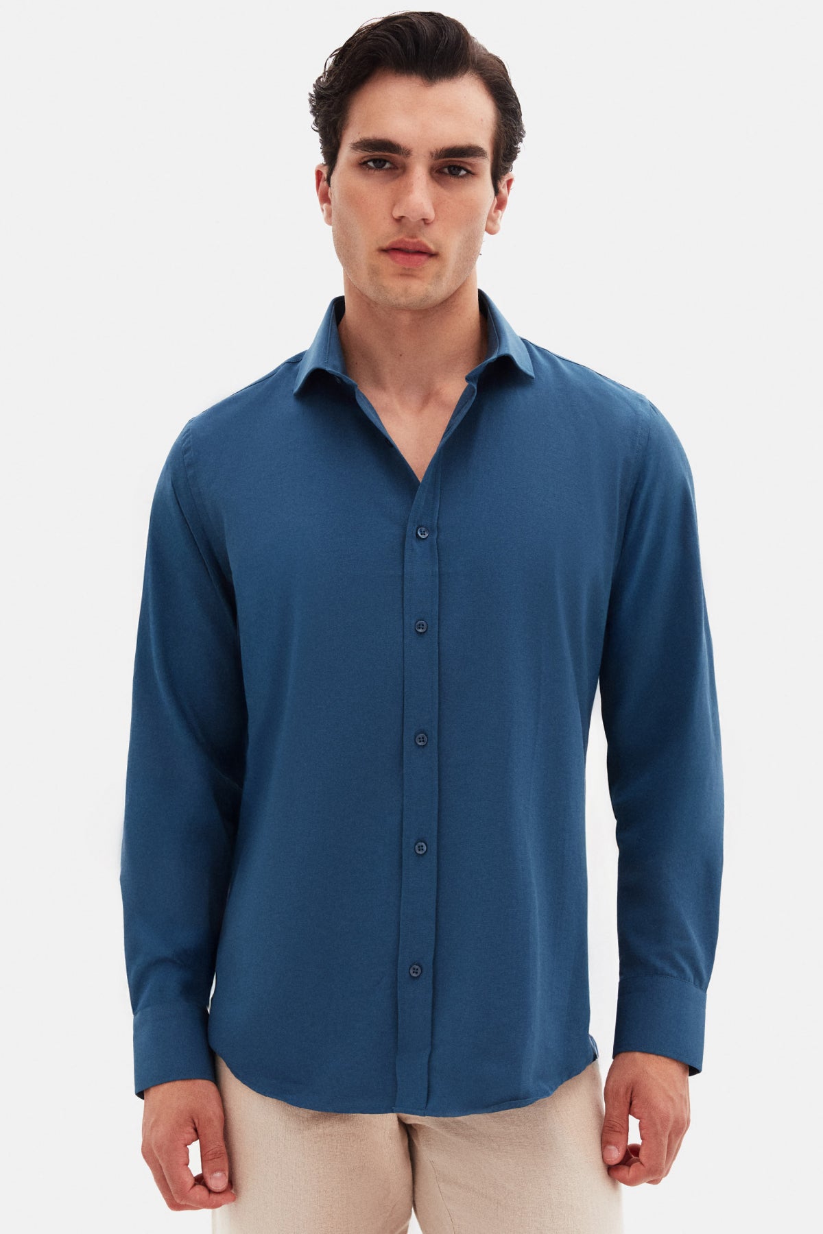 CAMASA SLIM FIT D'S DAMAT  - Petrol