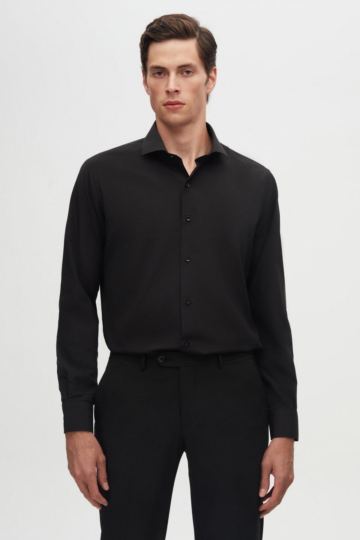 CAMASA SLIM FIT D'S DAMAT  - Negru