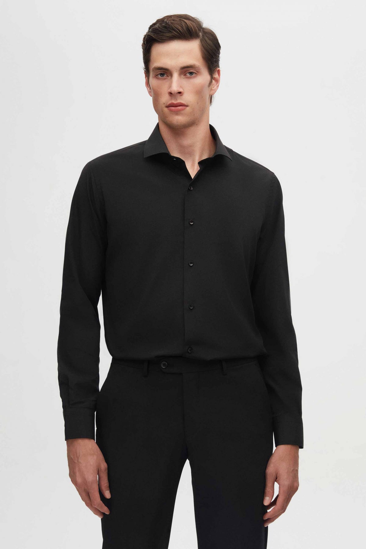 CAMASA SLIM FIT D'S DAMAT  - Negru