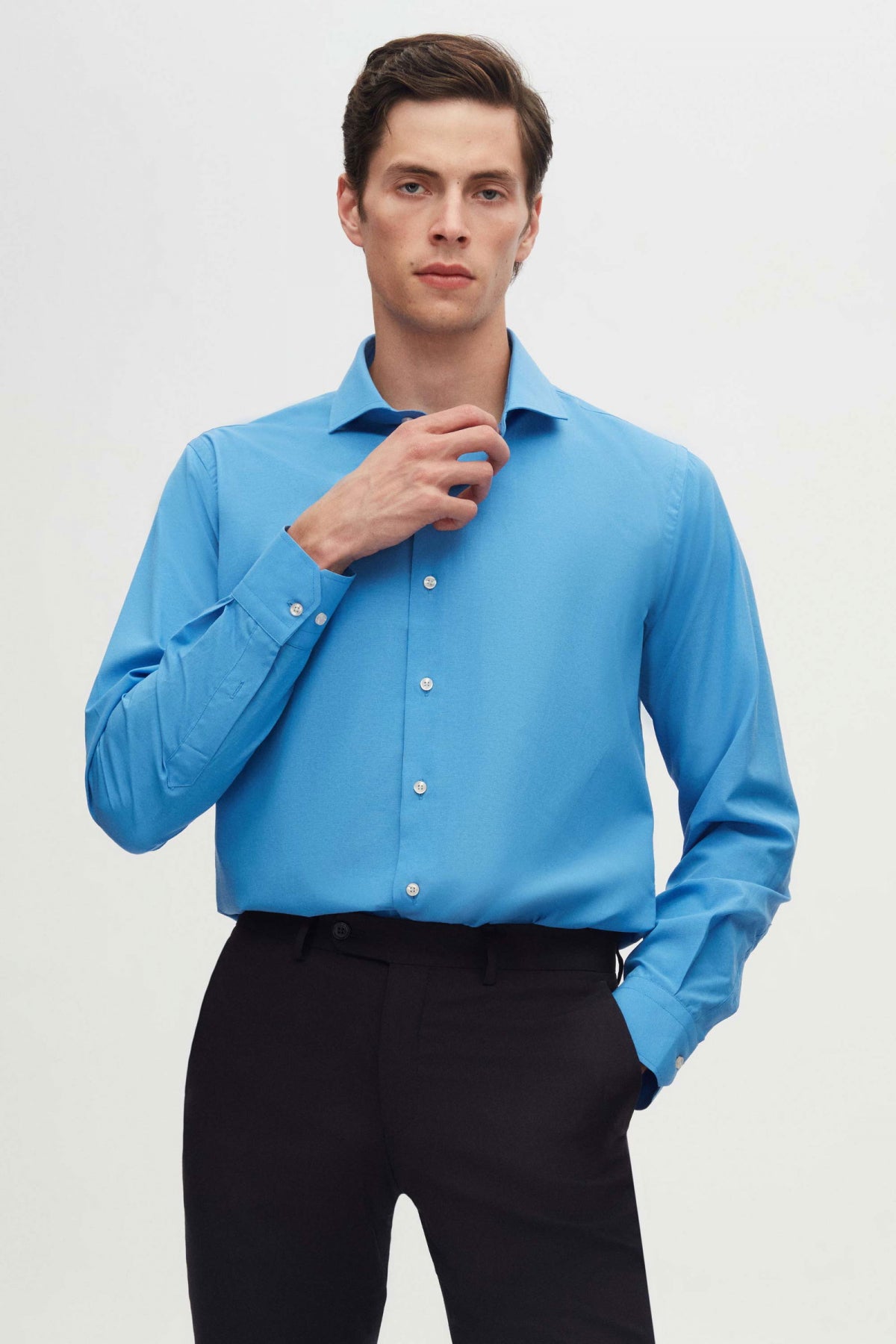 CAMASA SLIM FIT D'S DAMAT  - Albastru