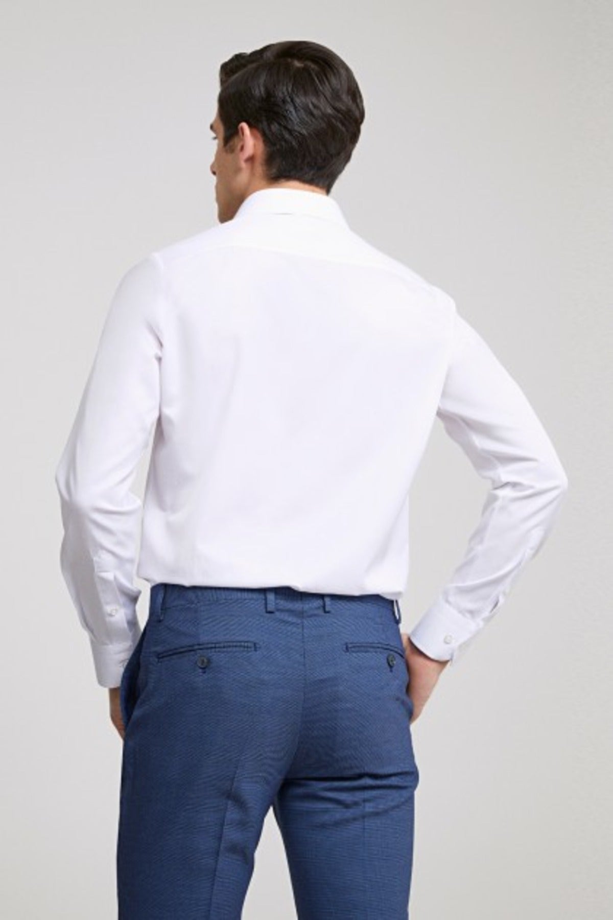 CAMASA SLIM FIT D'S DAMAT  - Alb